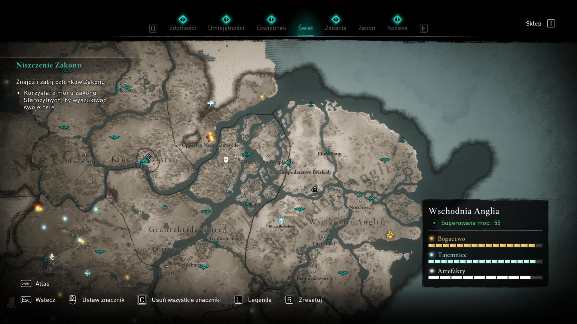 Assassin's Creed Valhalla - Wschodnia Anglia, Oxenefordscire, Lunden, Vinlandia (Skarb Brytanii)