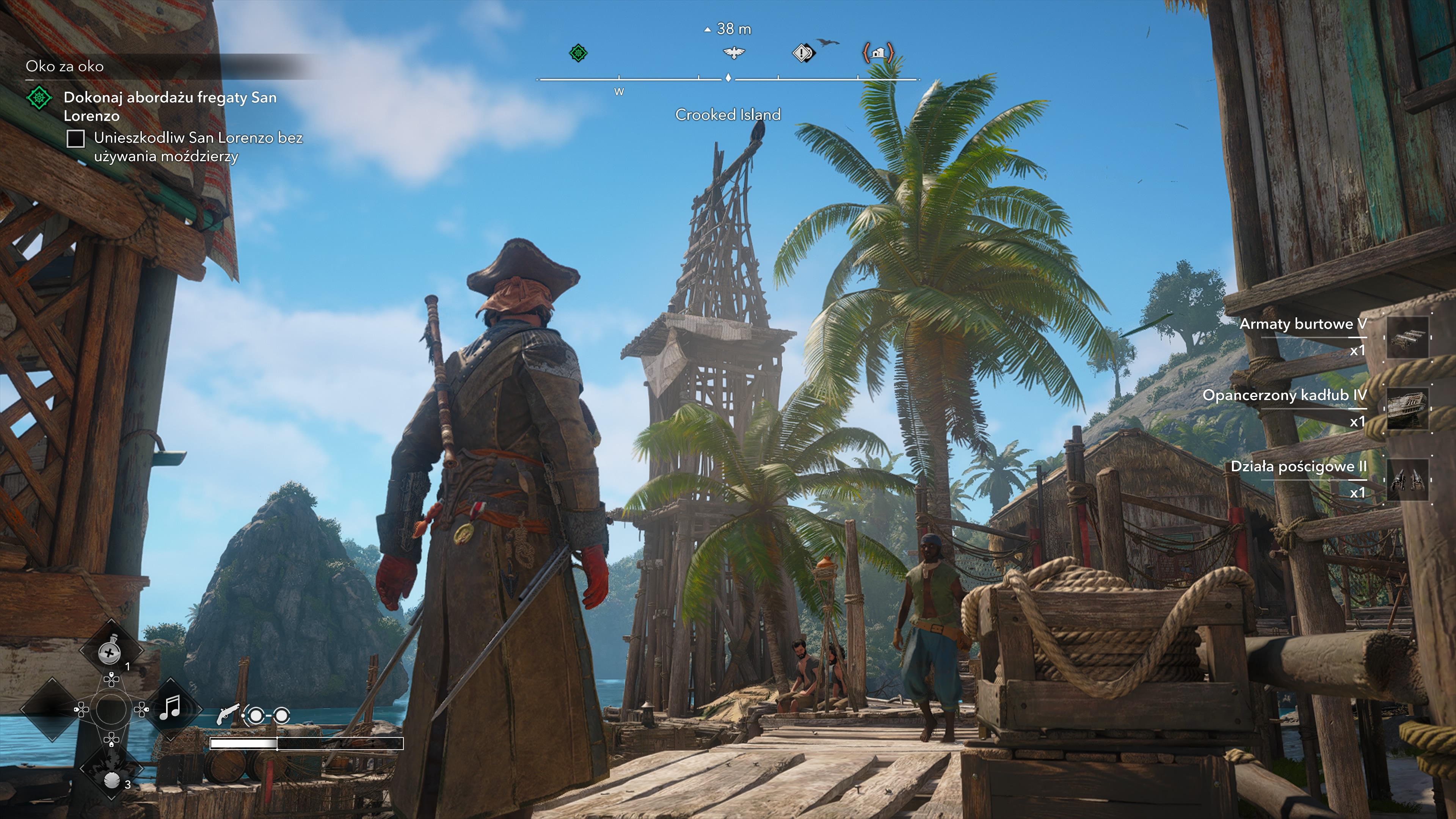 Assassin's Creed Black Flag Resynced - Wieże synchronizacyjne, punkty widokowe na Crooked Island