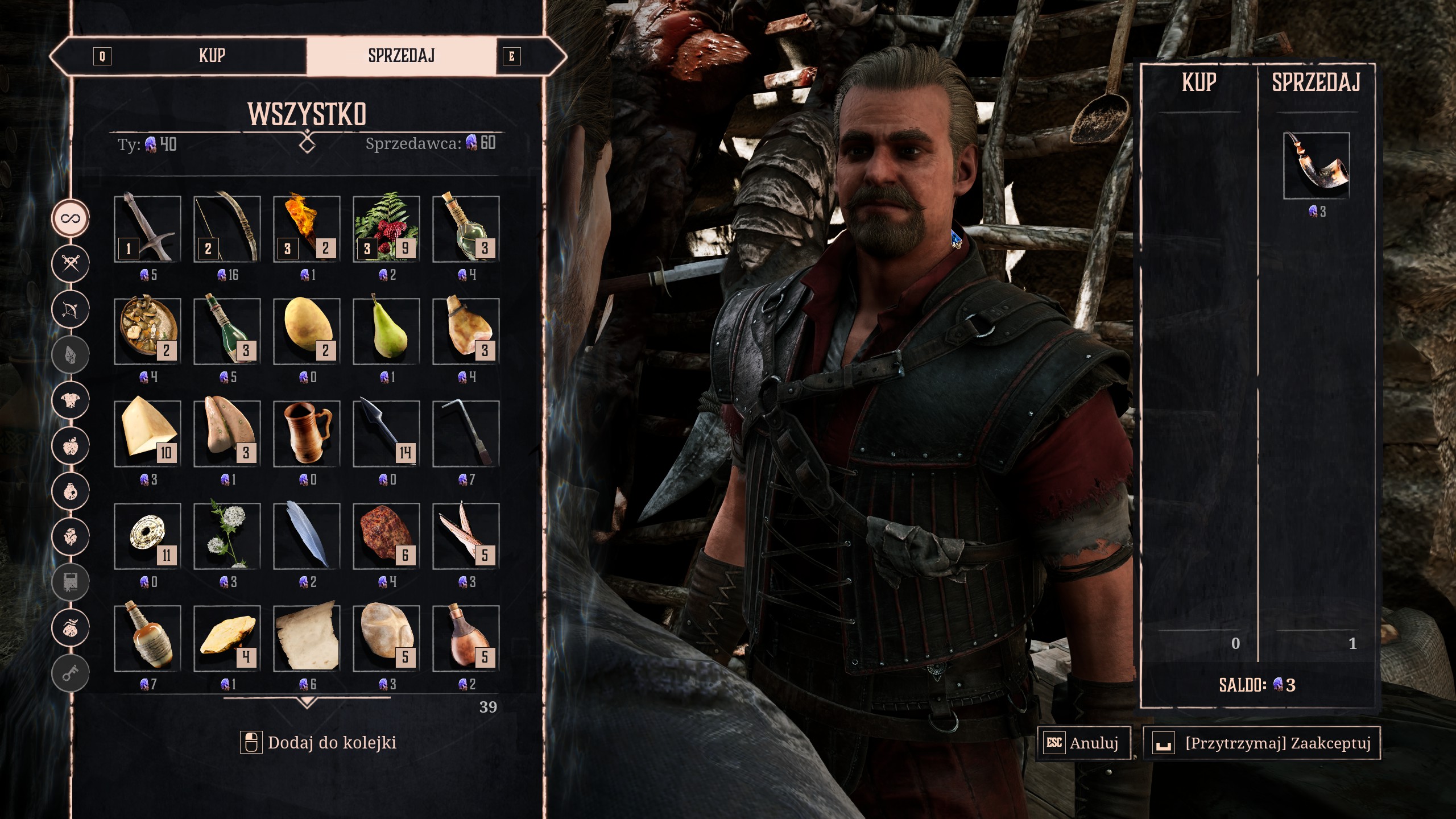 Gothic 1 Remake - Handel, kupcy, spadek wartości, transakcje, sprzedaż i kupowanie