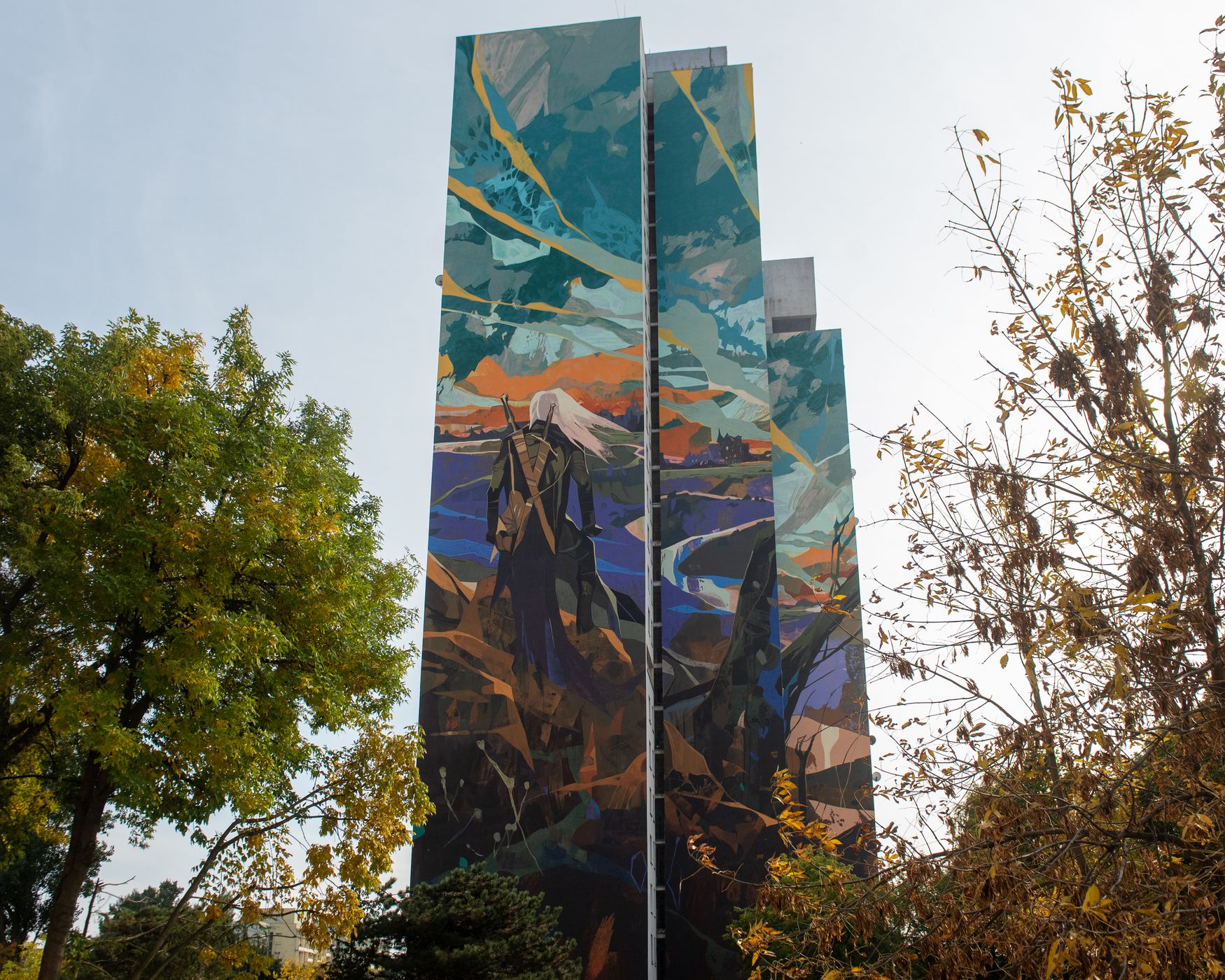 Wiedźmin ozdabia Łódź - Mural  #3