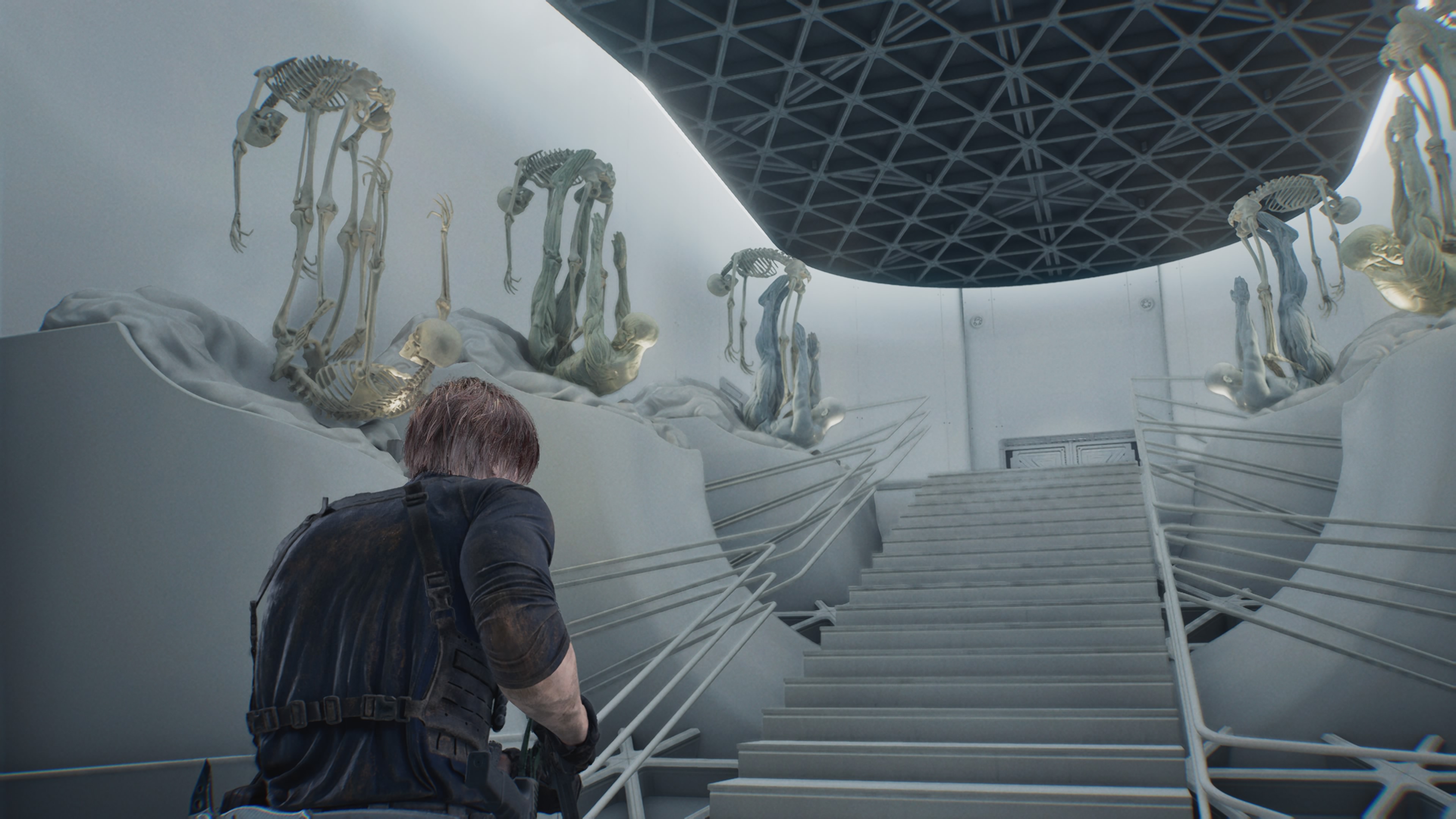 Resident Evil Requiem - Leon: ARK, ośrodek, Umbrella, serwerownia, elitarna straż, mutanty, dowódca, Pandora