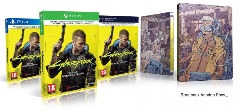 Cyberpunk 2077 otrzyma różne steelboki. Dystrybutor zapowiada Zestawy Przedsprzedażowe