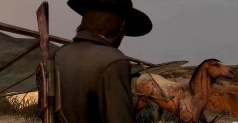 Gestykulujący koń z Red Dead Redemption