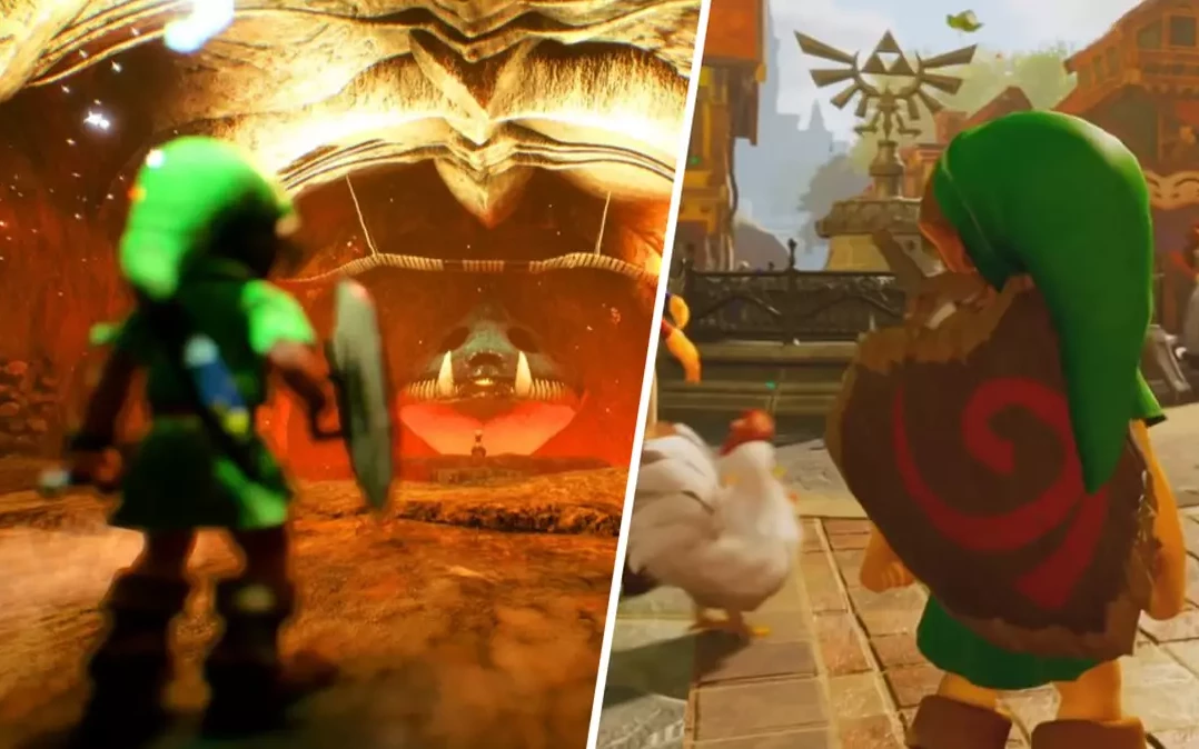The Legend of Zelda: Ocarina Of Time Dodongo's Cavern Remake na silniku Unreal Engine 5.4