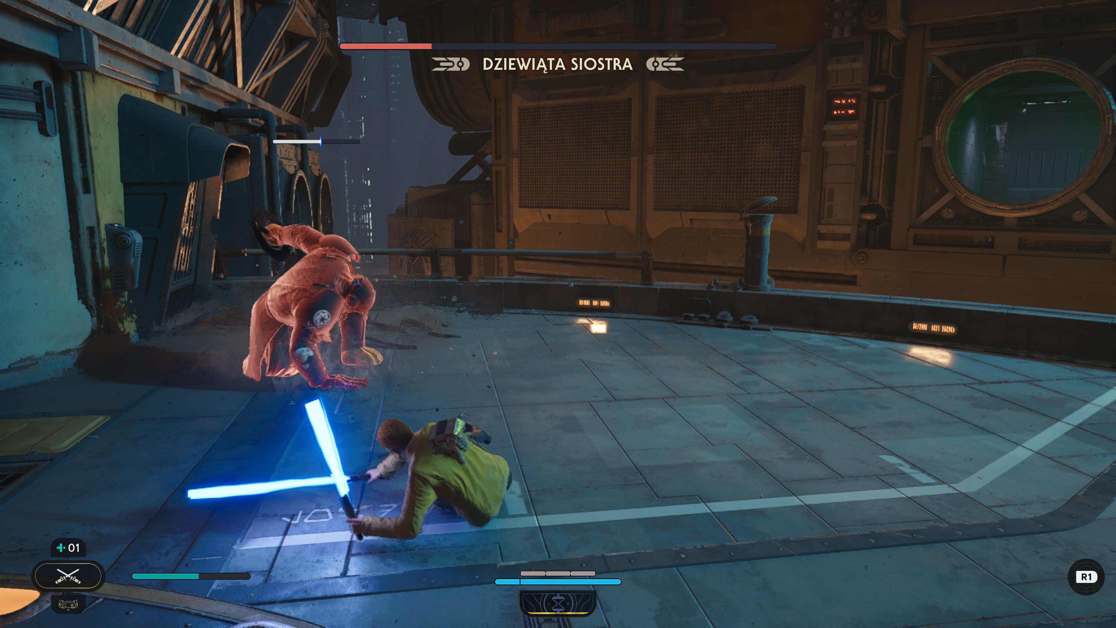 Star Wars Jedi Survivor (Ocalały) - Prolog: Imperium, Dziewiąta Siostra, omamienie wroga, modliszka, hangar