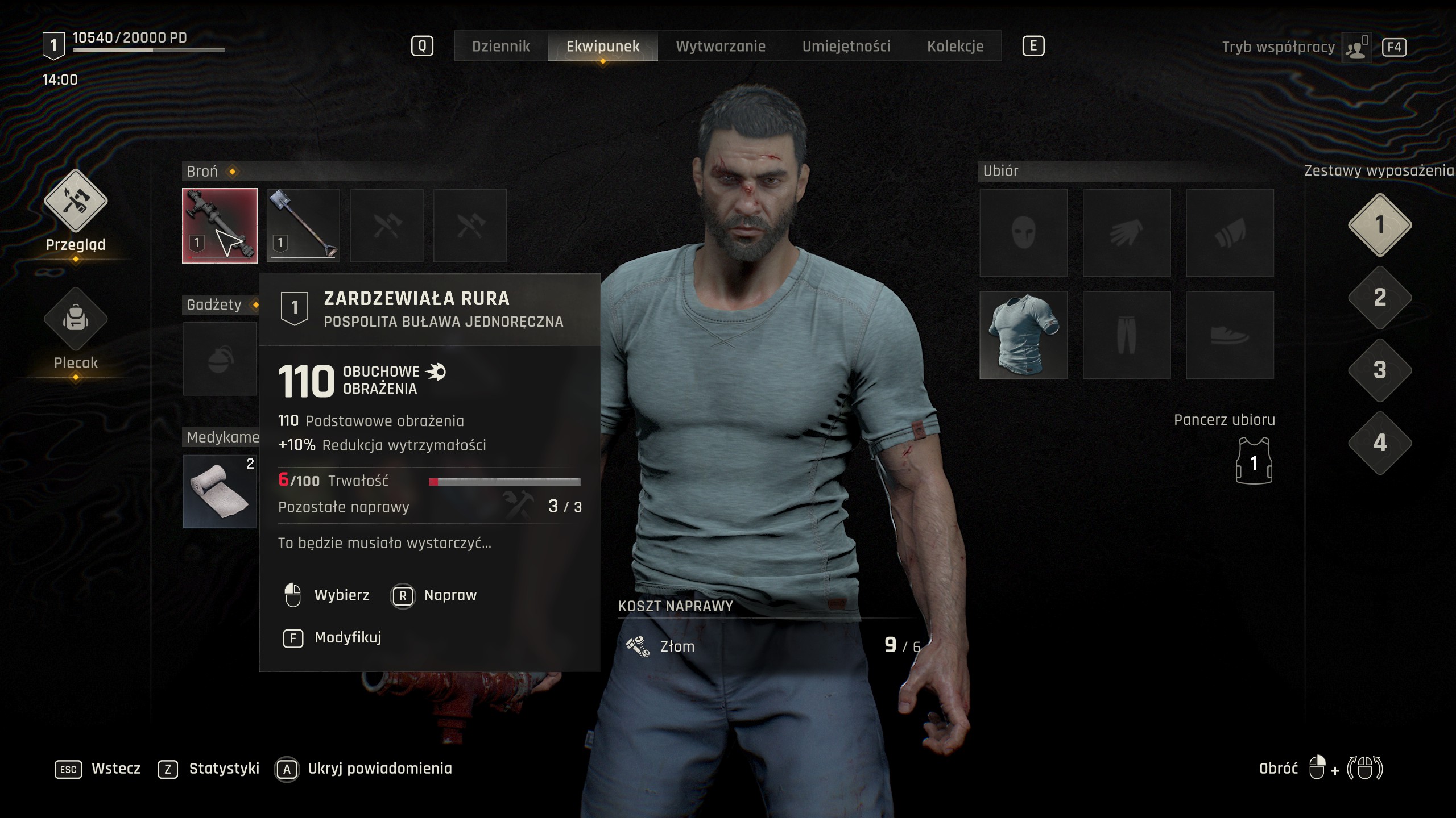 Dying Light The Beast - Wytrzymałość broni: naprawa, złom, jak zwiększyć trwałość?