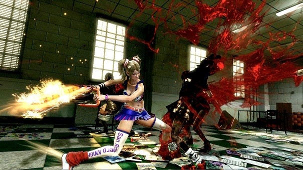 Okładka i krwawe obrazki z Lollipop Chainsaw