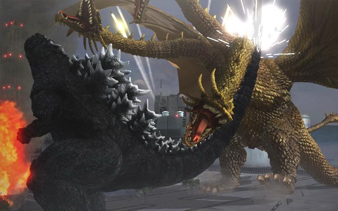 Godzilla demoluje metropolię, walczy z klasycznymi potworami