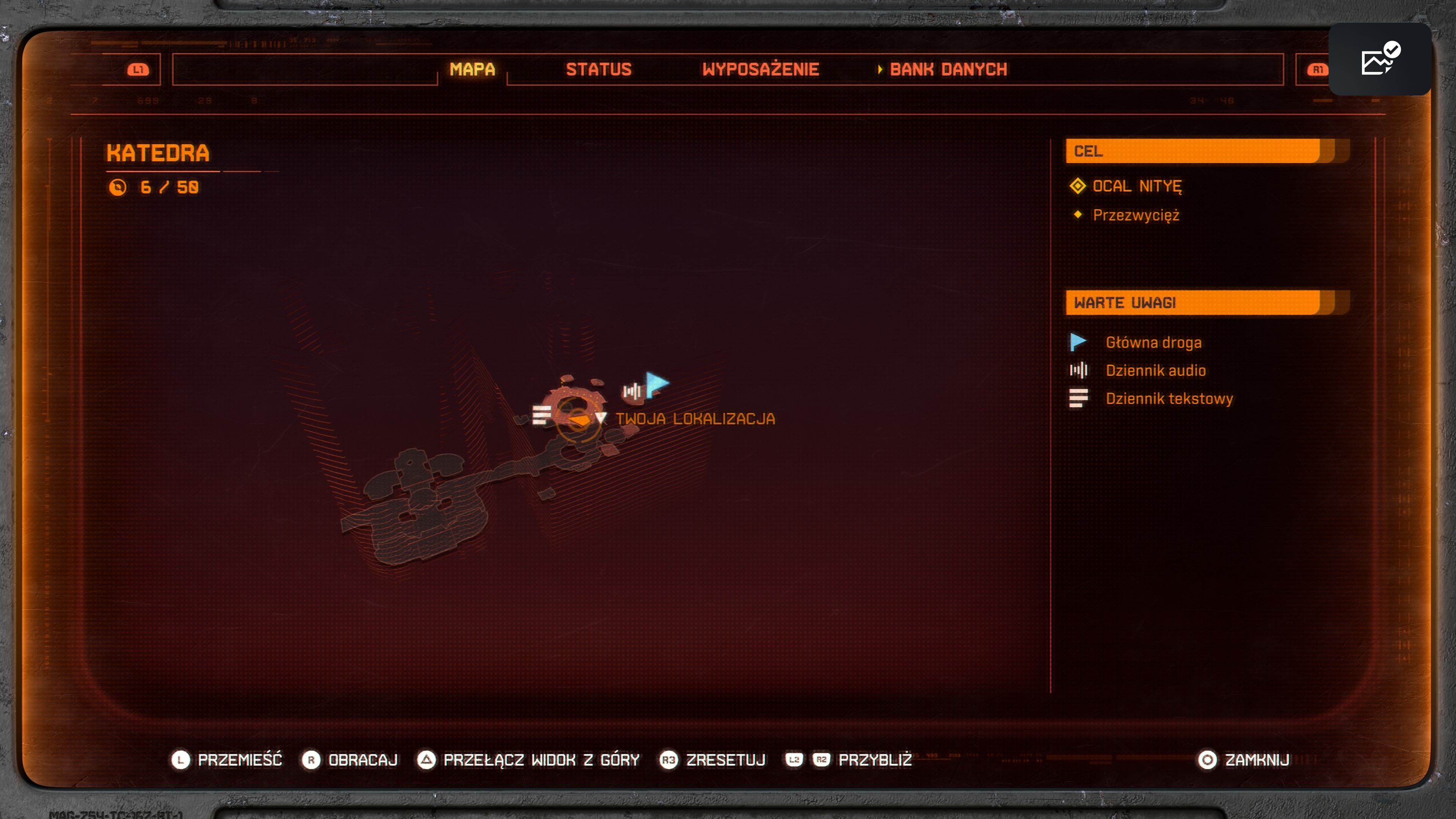 Saros - Katedra: wszystkie przedmioty, znajdźki, dzienniki audio i tekstowe