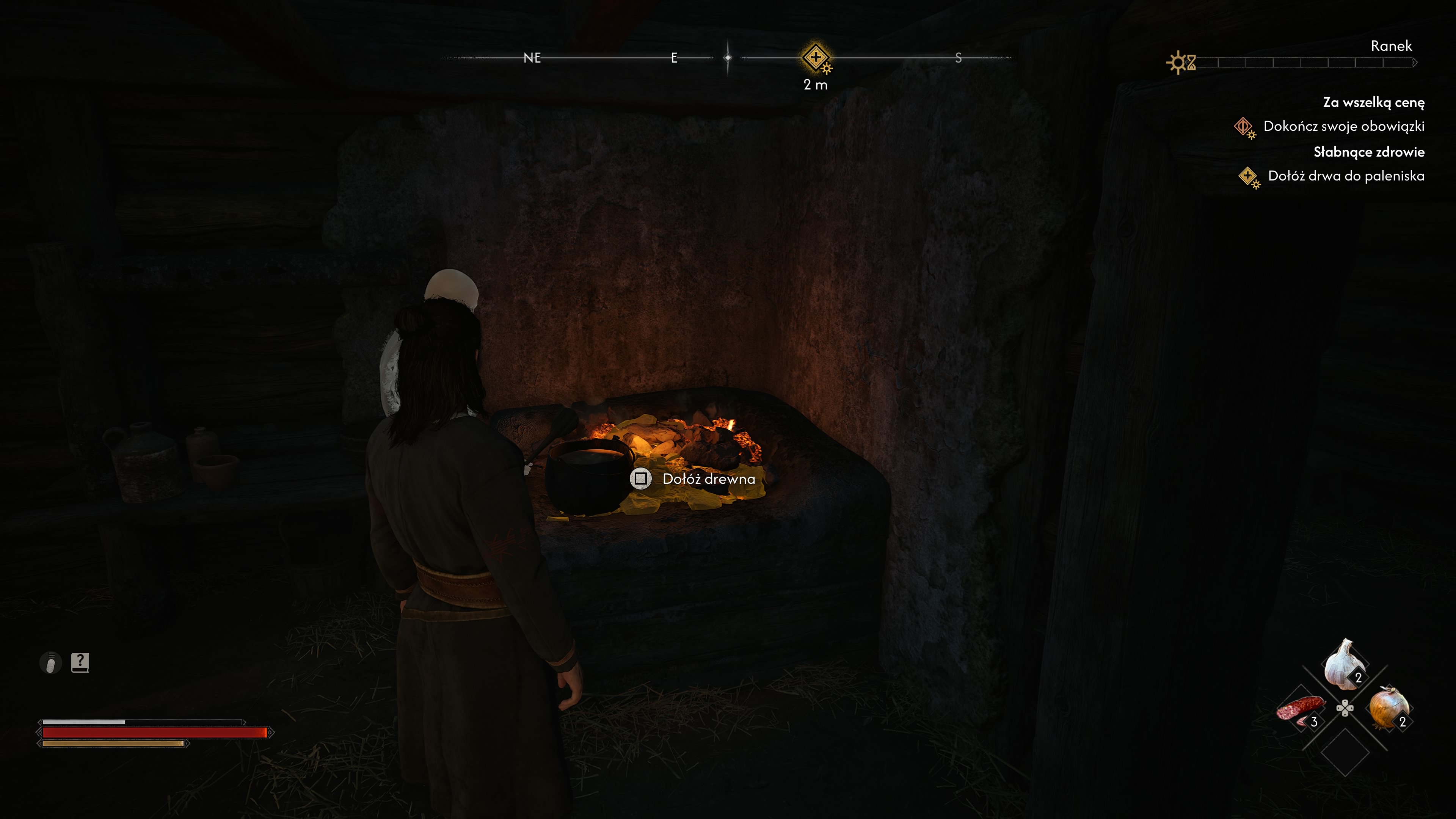 The Blood of Dawnwalker - Słabnące zdrowie: pierwszy pancerz, skrzynia, drewno