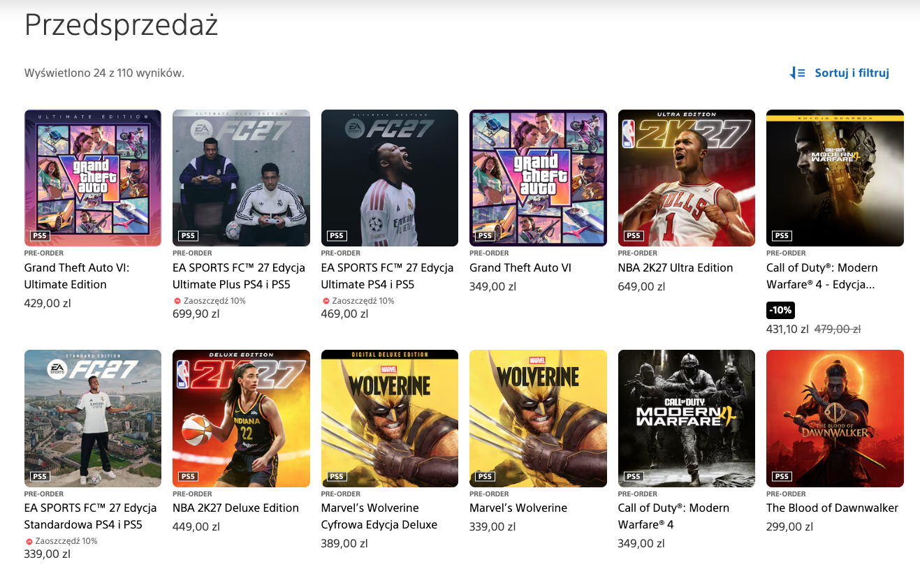 EA Sports FC 27 - przedsprzedaż PlayStation Store