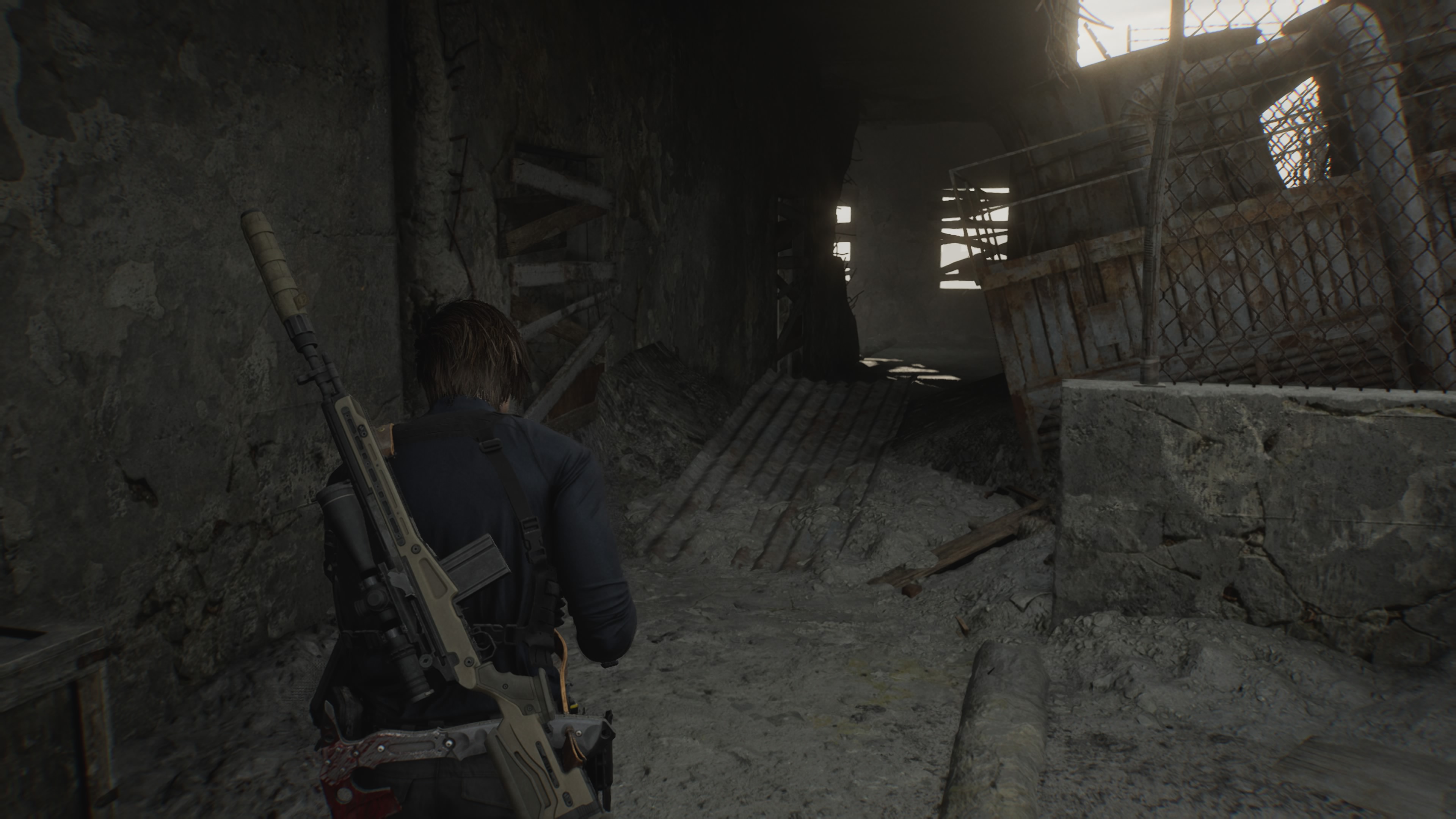 Resident Evil Requiem - Leon: Wieża Willisa, przekaźnik, szyby, winda, brama, detonator, motocykl, psy Victora