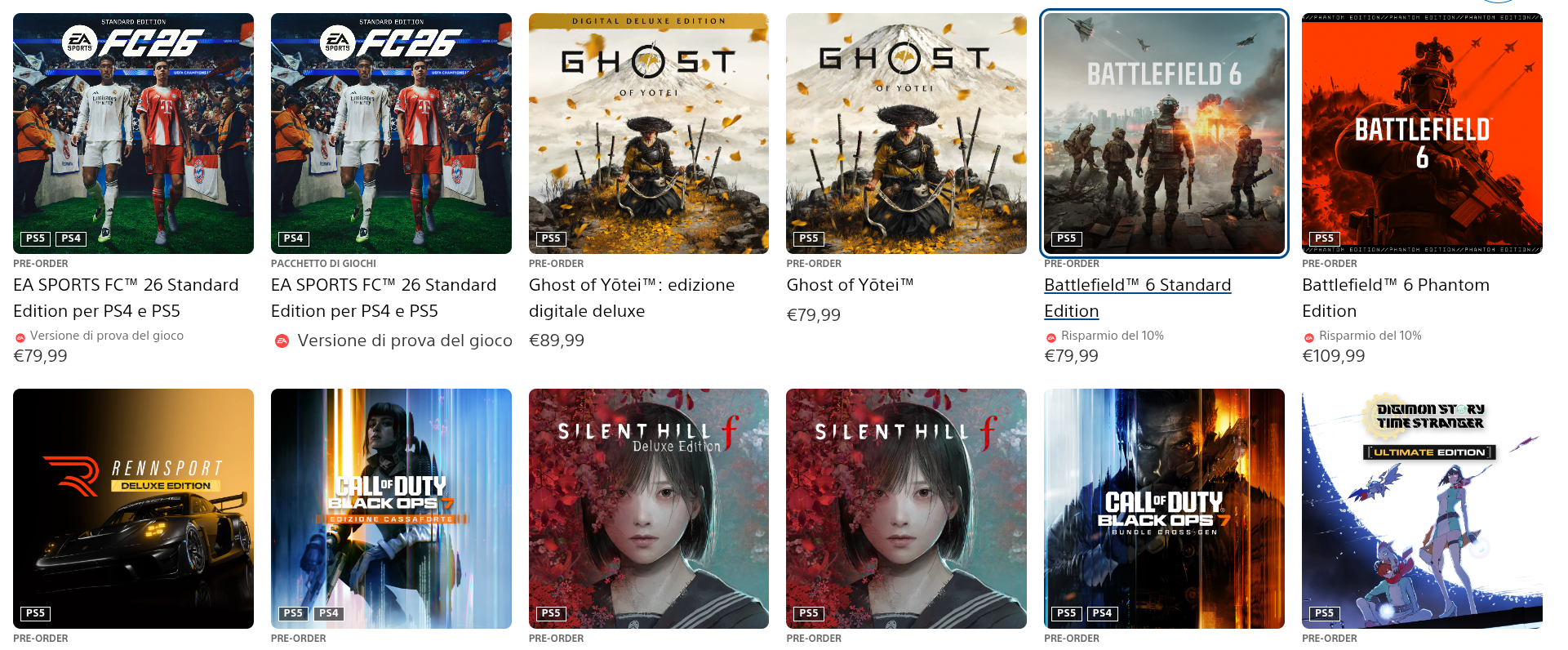 Ghost of Yotei Włochy preordery