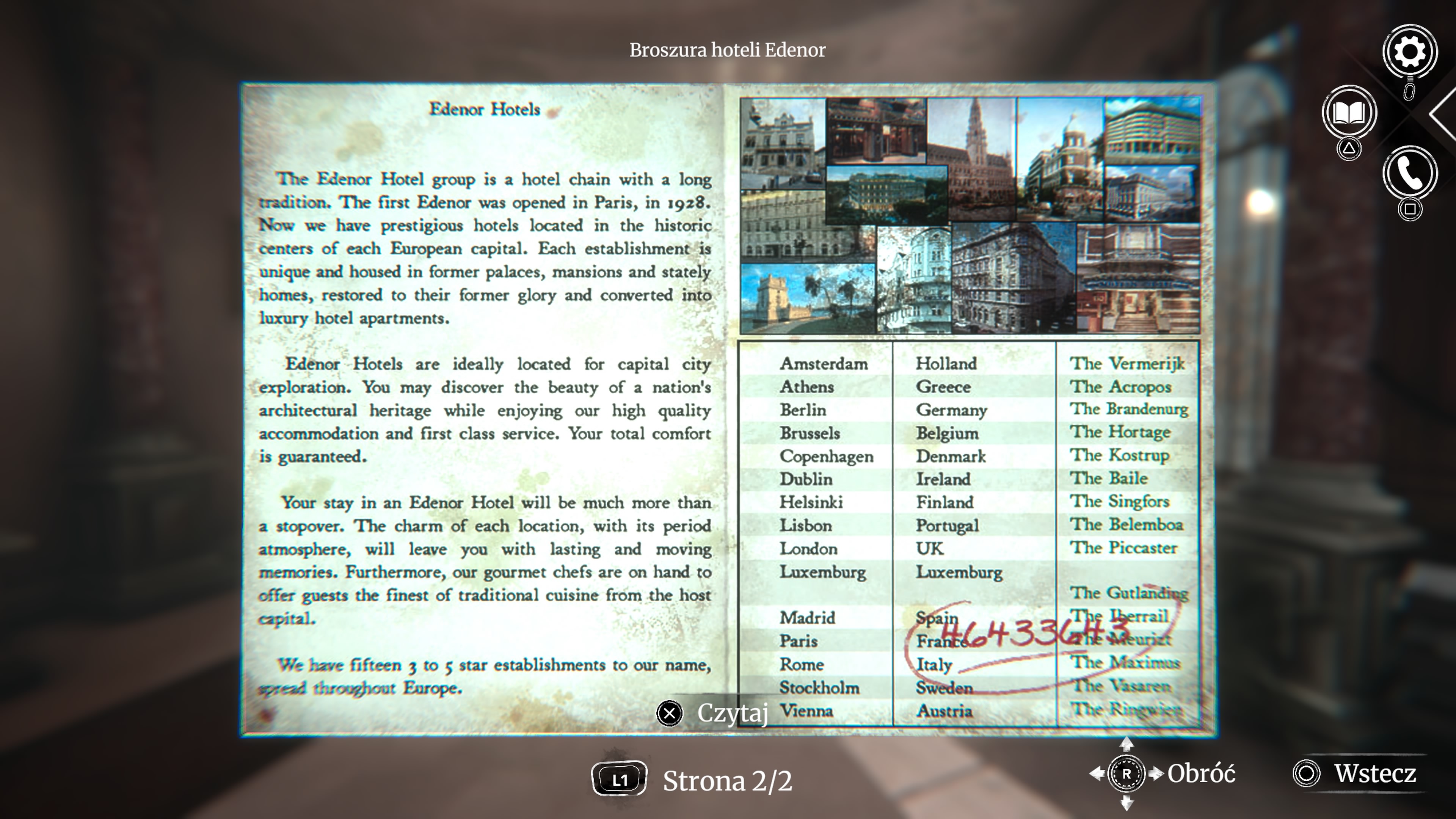 Syberia Remastered - Aralbad: zapomniane źródła, hotel, Feliks, klawiatura, spa, James, Helena, molo, drink