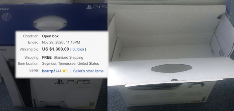 Puste pudełka po PS5 sprzedawane za ponad 4900 zł. eBay walczy z nową formą oszustwa