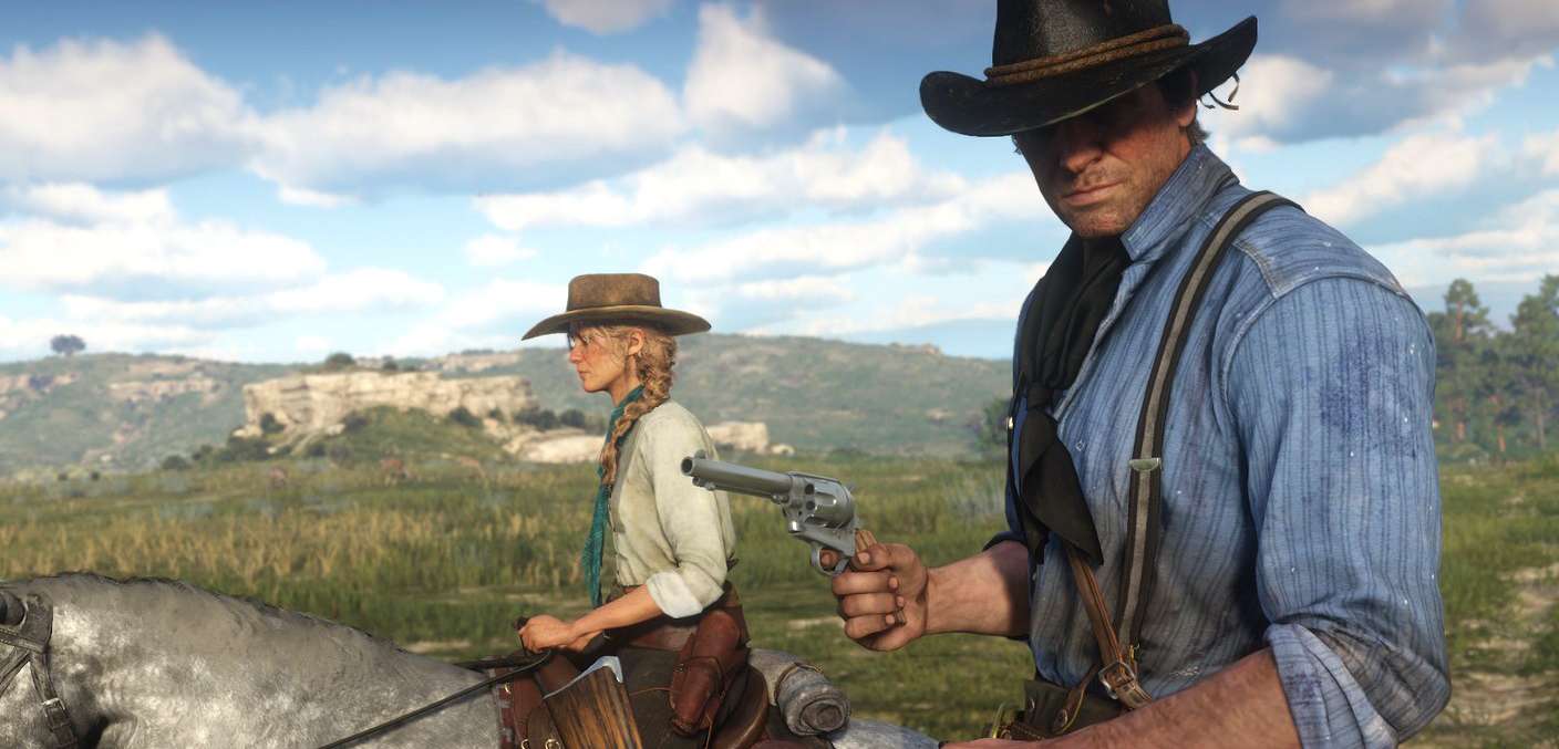 Red Dead Redemption 2. Gameplay został zarejestrowany na PS4 Pro. Gra wesprze Xbox One X