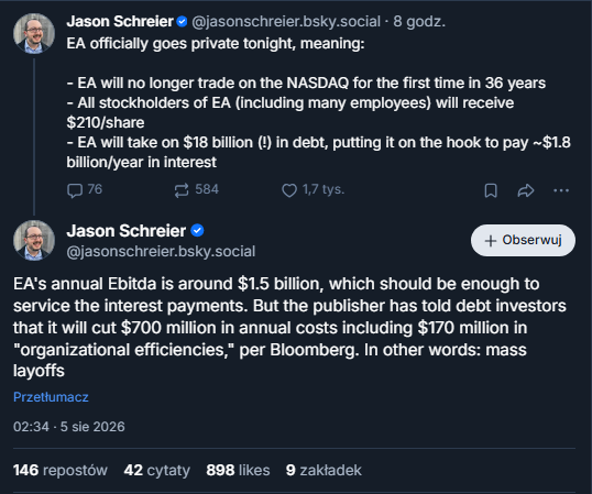 Mass Effect 5 czy Star Wars Jedi 3 mogą nie przetrwać? Nadchodzą "masowe zwolnienia" w EA