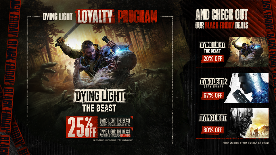 Dying Light: The Beast - program lojalnościowy i promocja na Black Friday