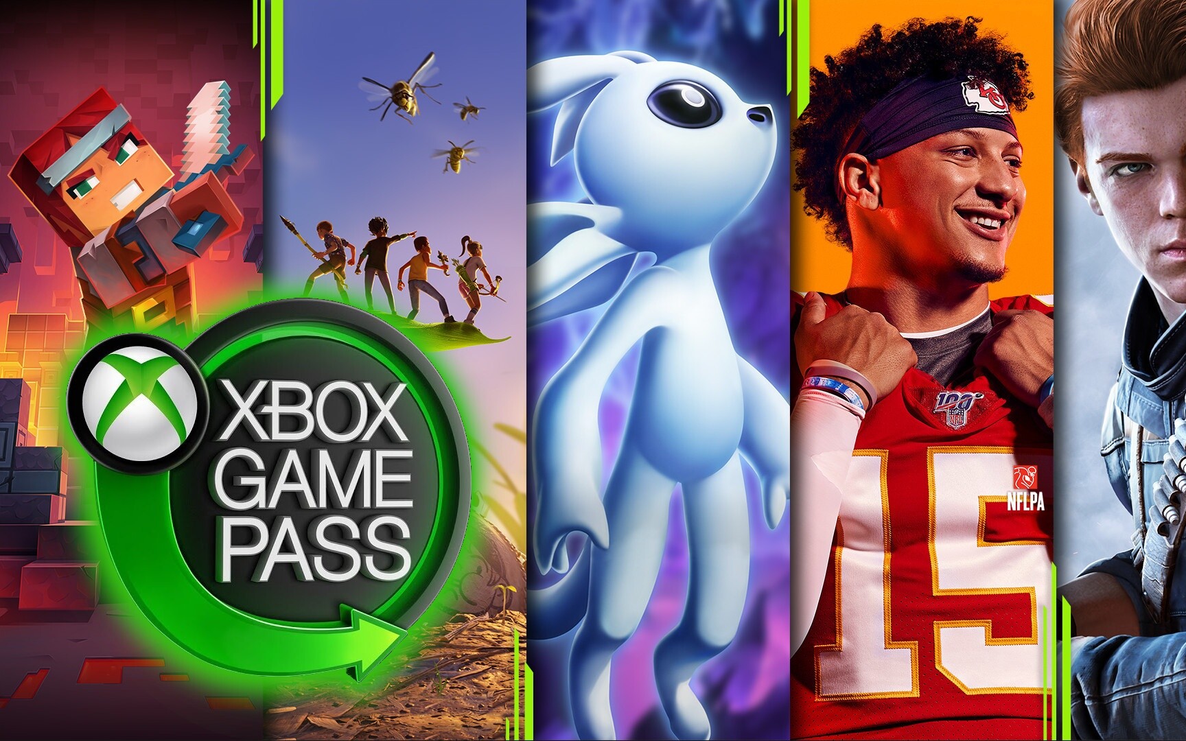 Xbox Game Pass with two games.  Microsoft delivers new experiences
