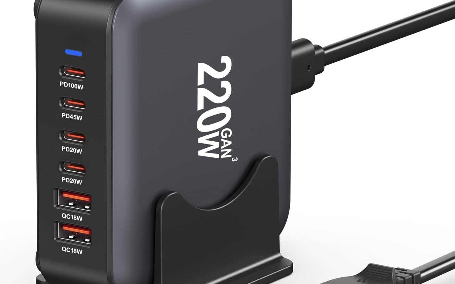 Najlepsza ładowarka do 75 zł?! 6 portów, moc 220W wraz z zasilaczem