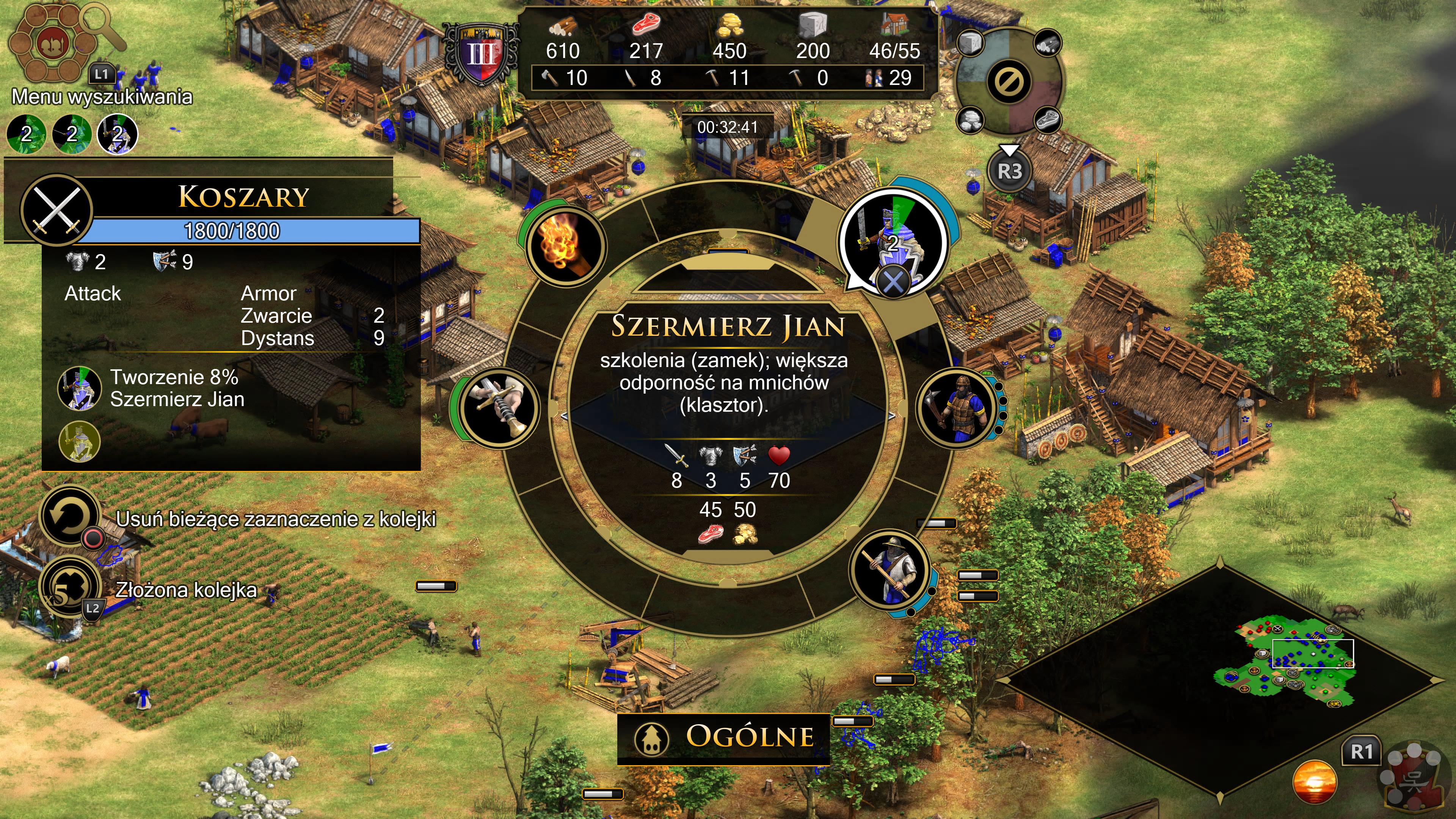 Age of Empires II: Definitive Edition - recenzja gry - koła wyboru