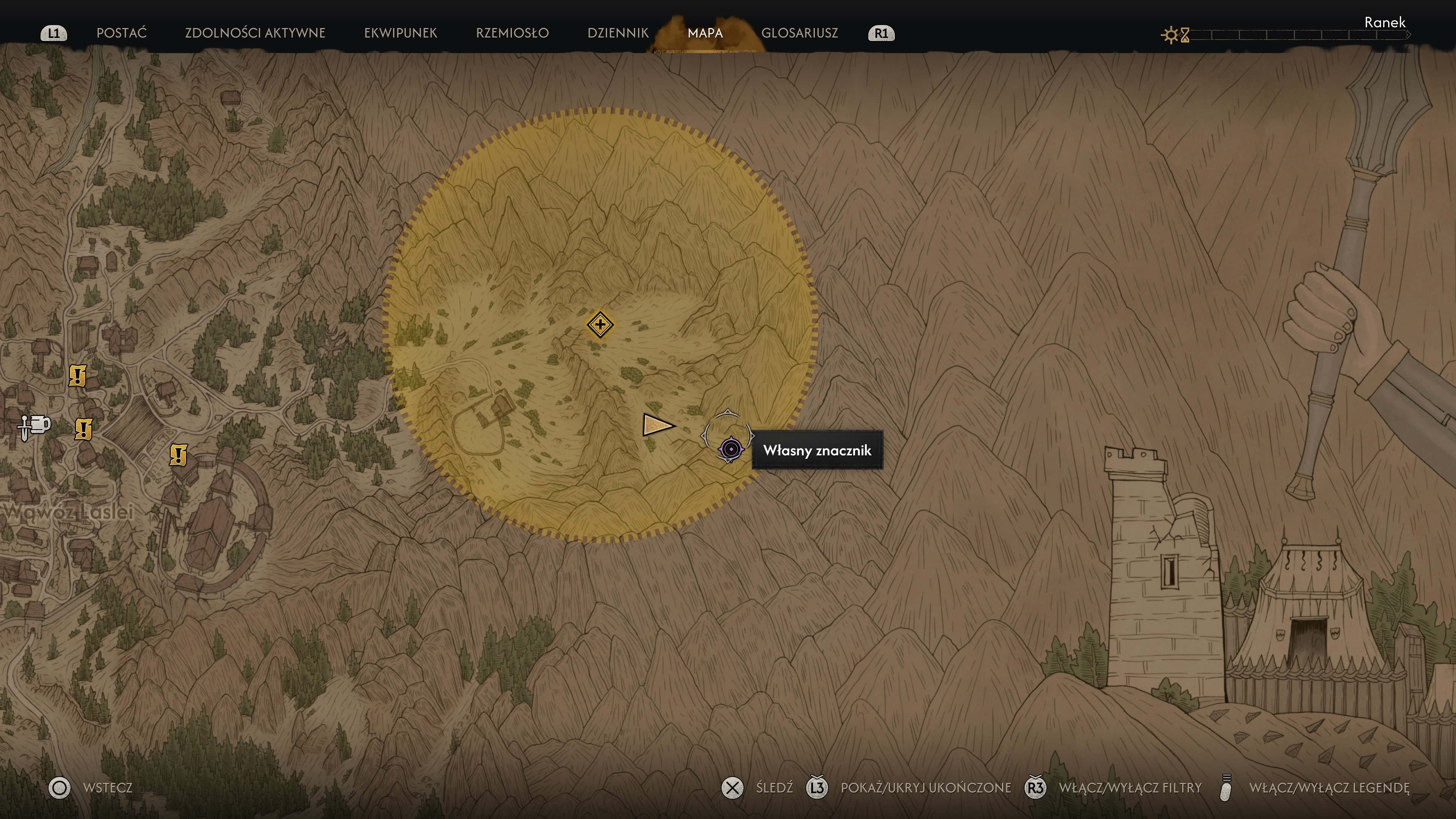 The Blood of Dawnwalker - Mapa skarbów w Wąwóz Laslei: gdzie jest?