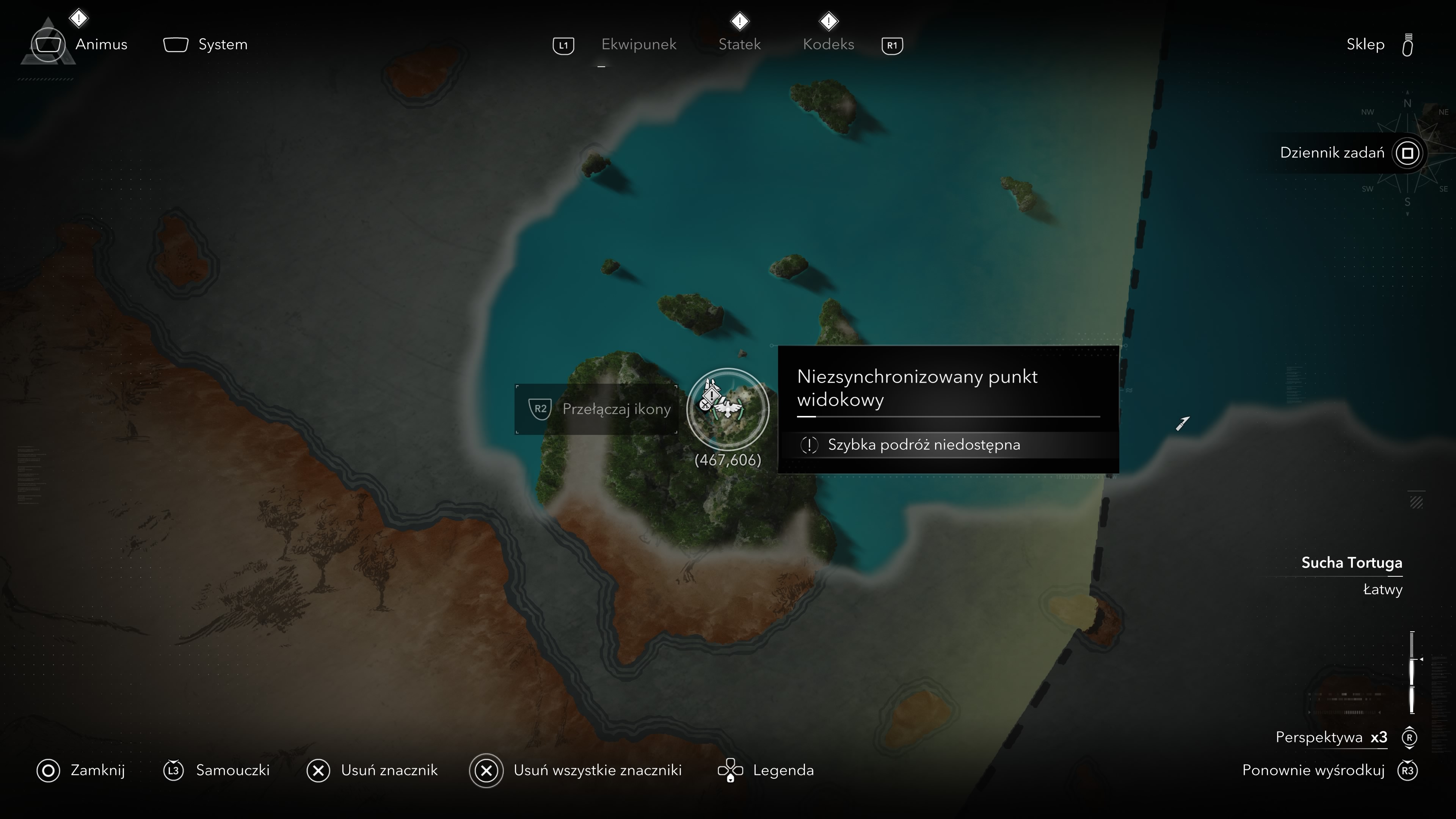Assassin's Creed Black Flag Resynced - Wieże synchronizacyjne, punkty widokowe na wybrzeżu Salt Key