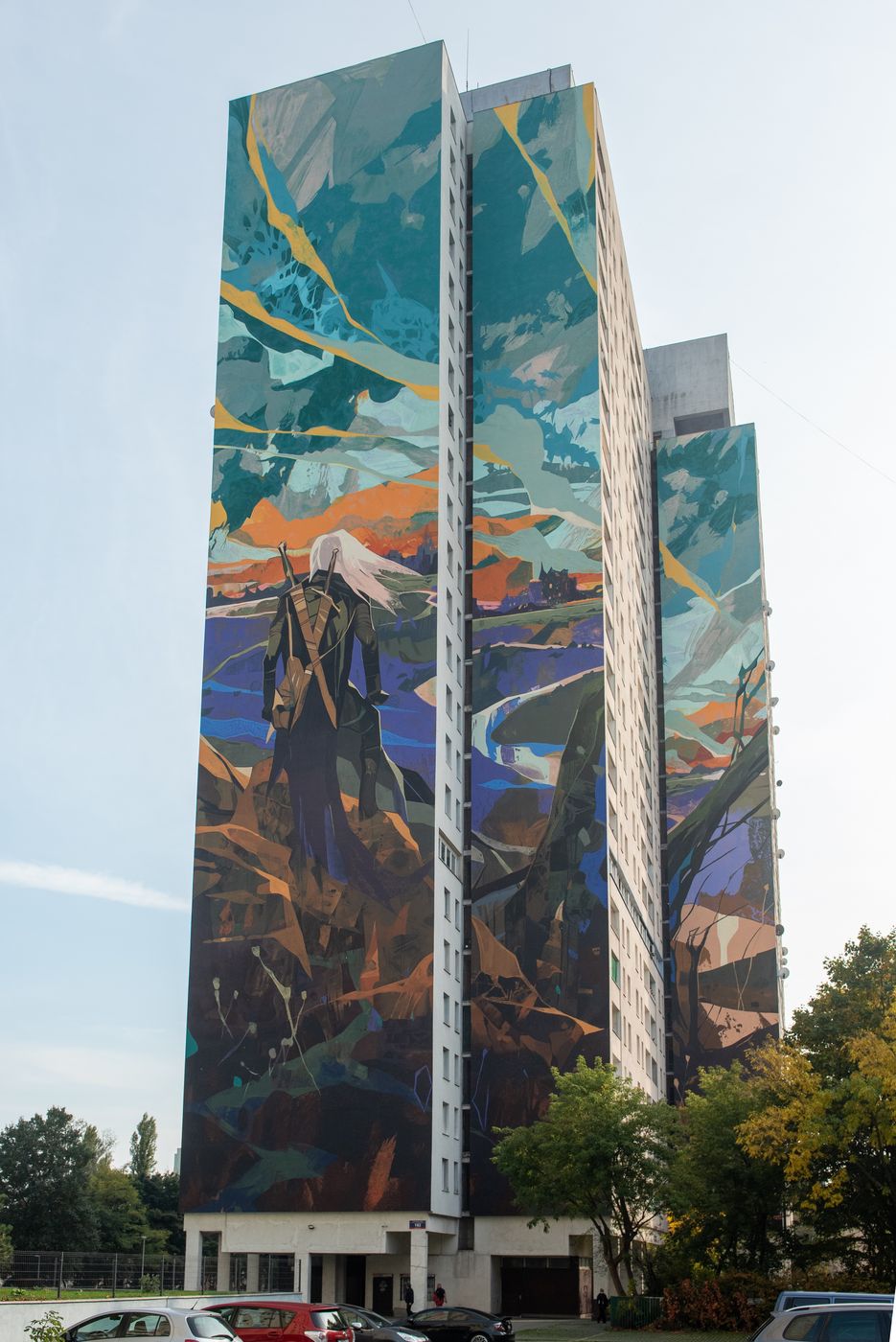 Wiedźmin ozdabia Łódź - Mural  #2