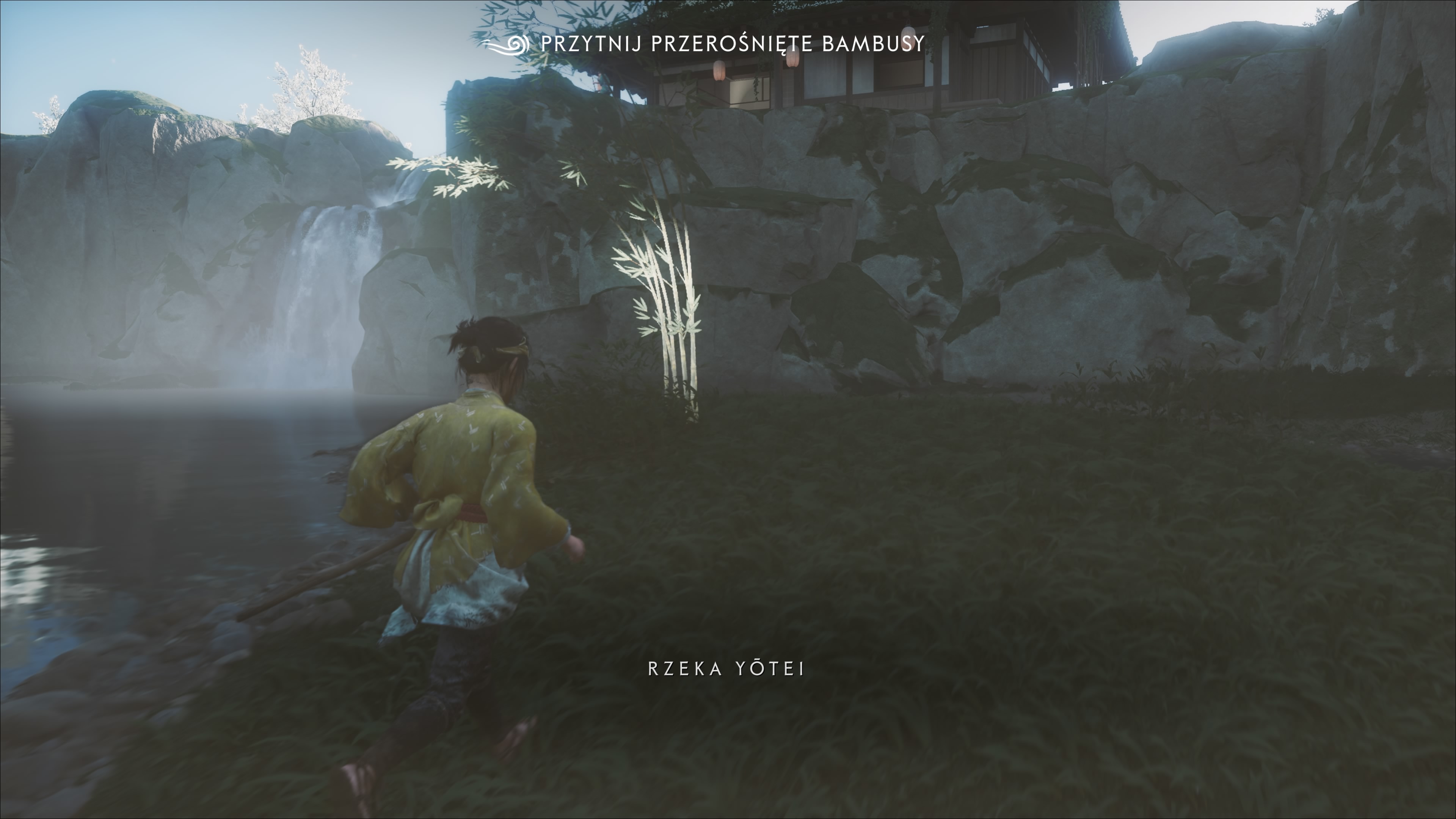 Ghost of Yotei - Mistrz Shamisenu: ogród, Heijiro, bambusy, drzewko