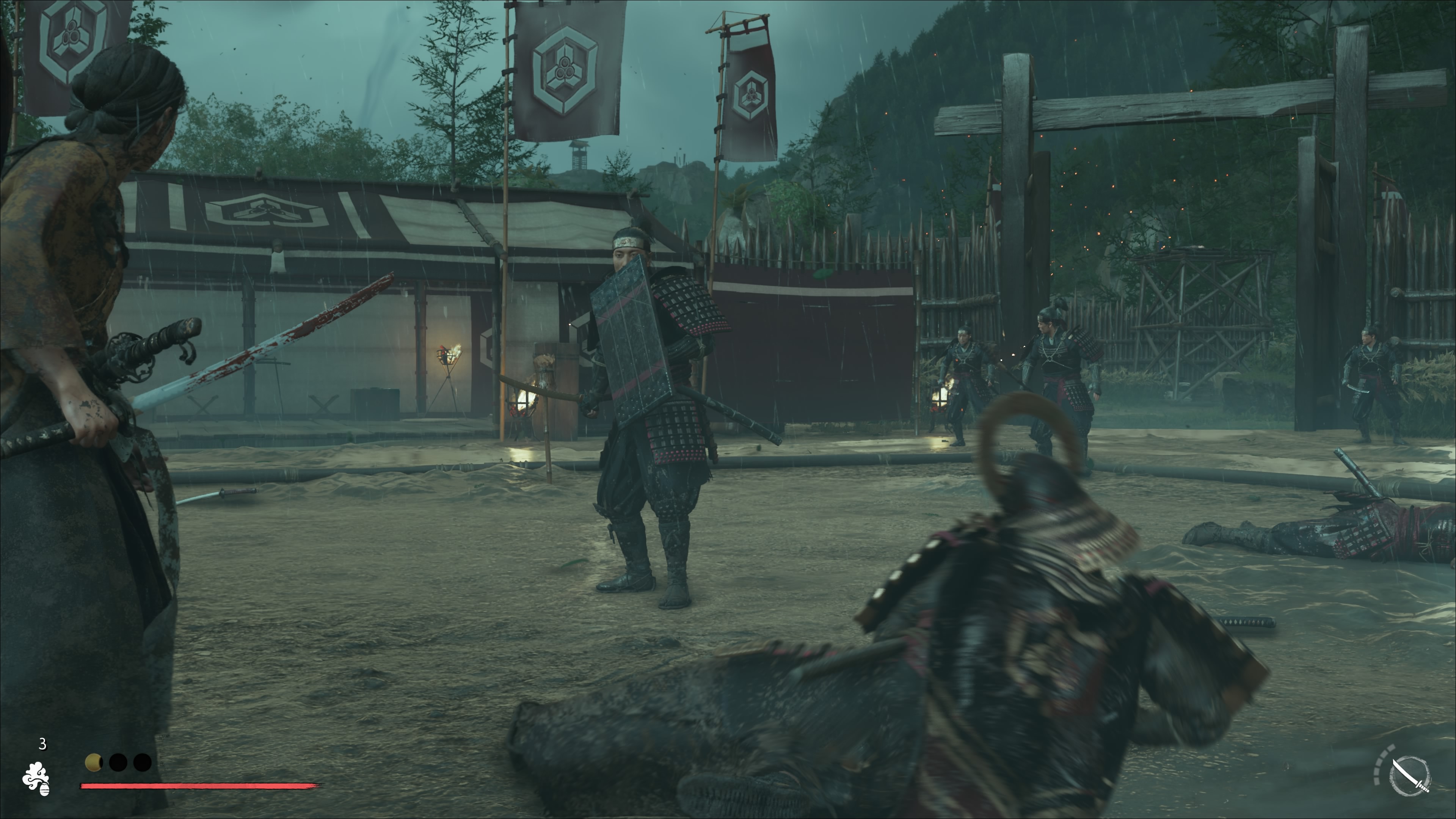 Ghost of Yotei - Muneji Łamacz Kości: latarnia, wodospad Shirahige