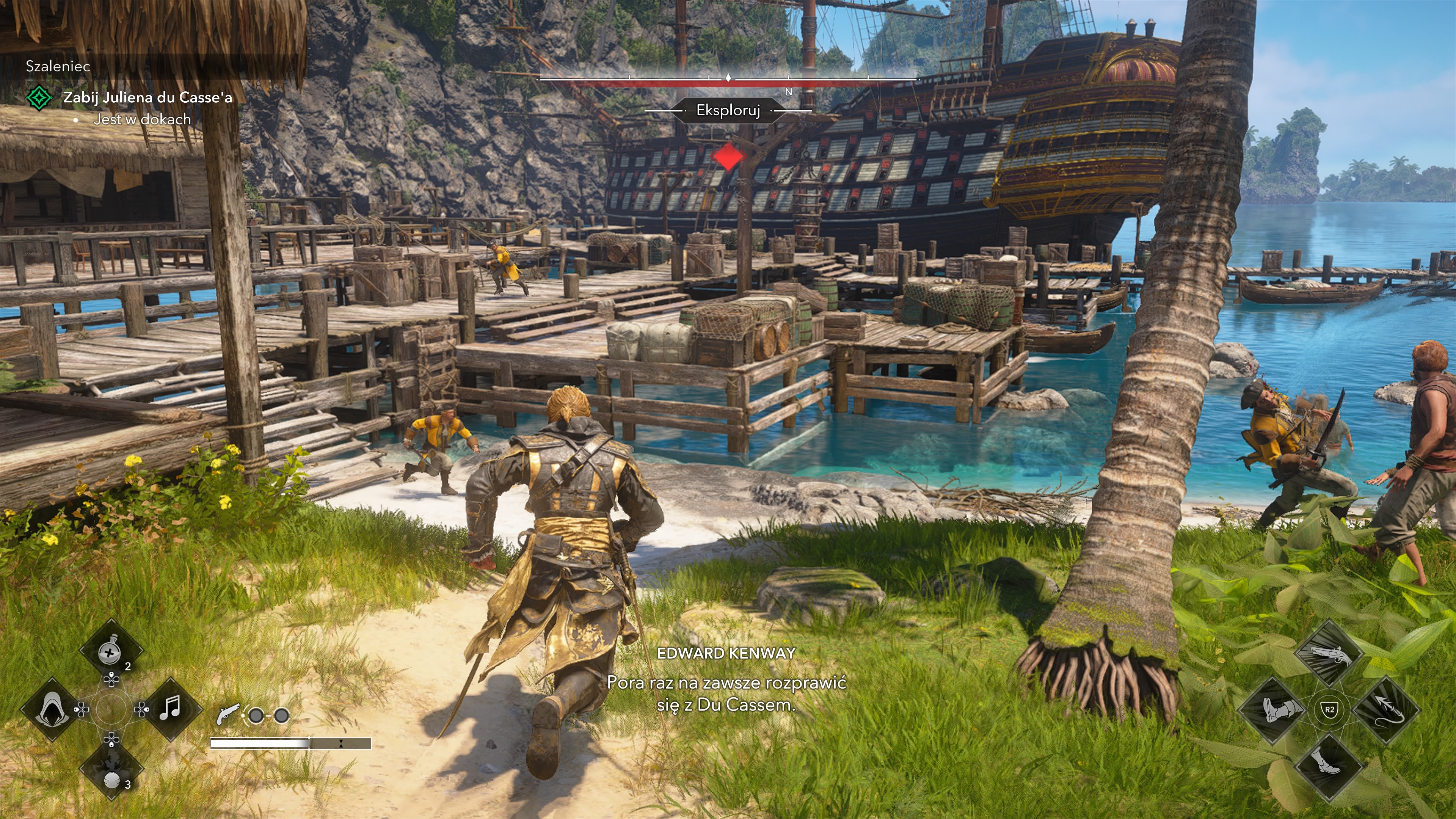 Assassin's Creed Black Flag - Szaleniec: Julien du Casse, posiadłość Templariusza, doki