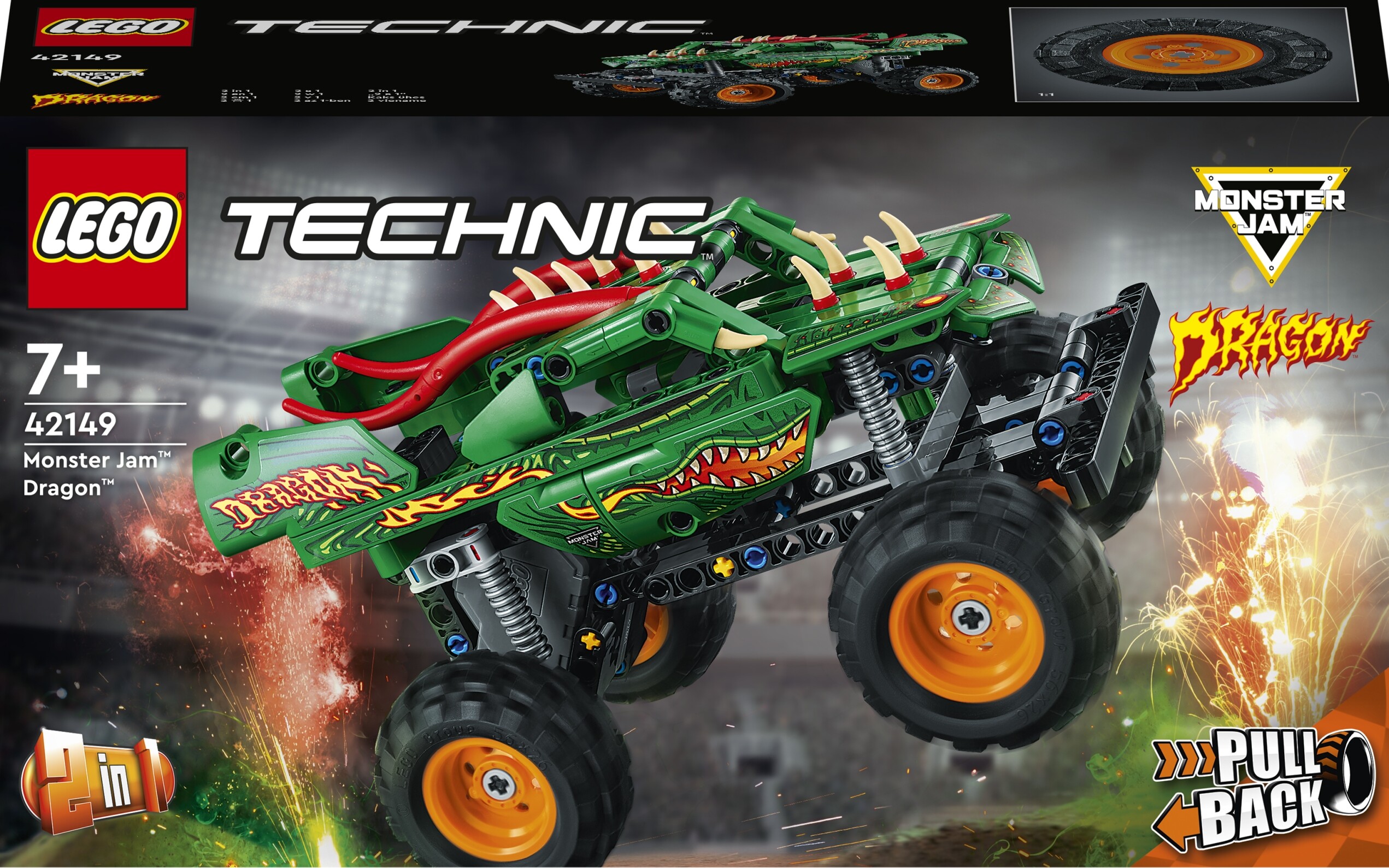 lego technic monster jam dragon