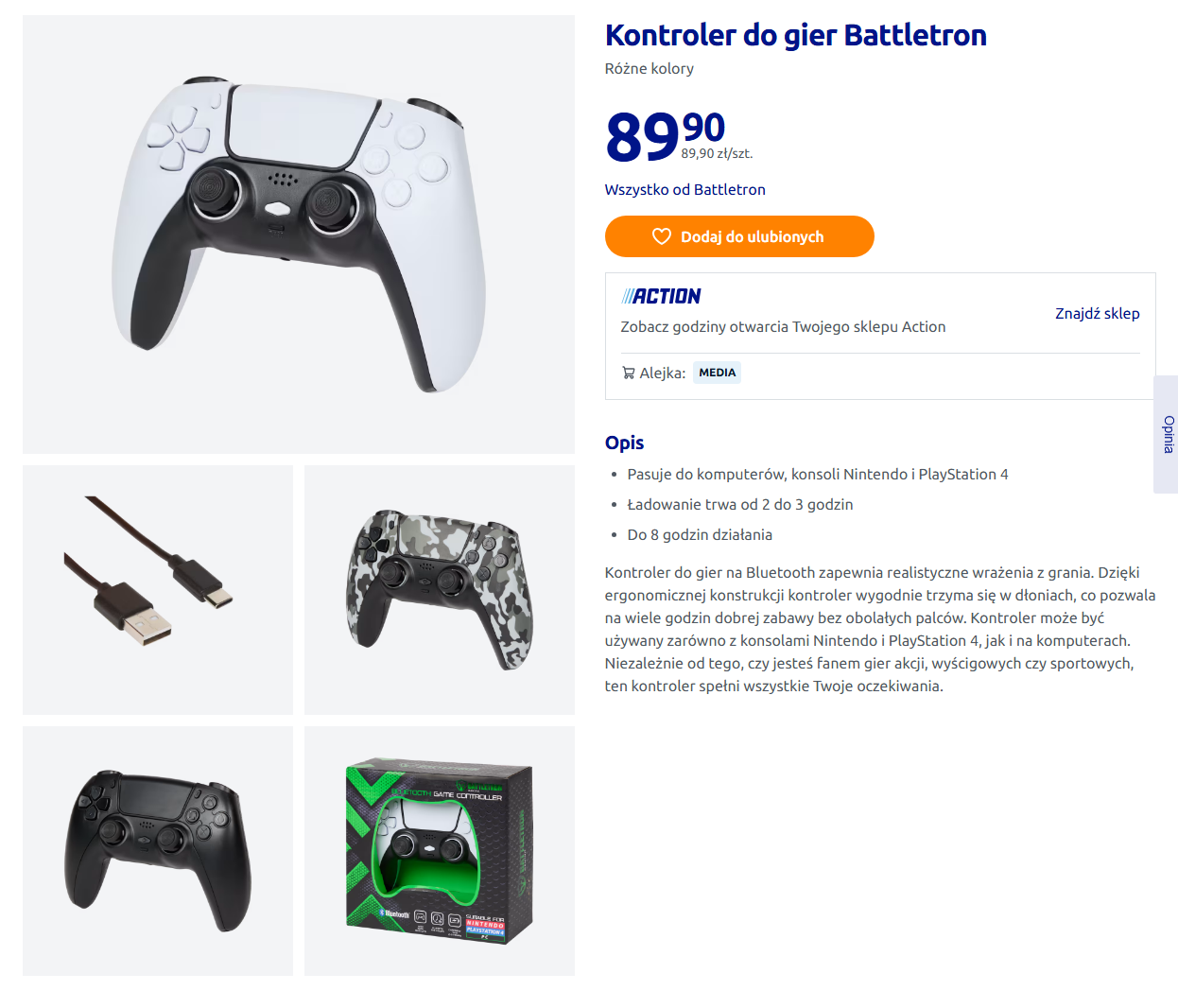 Action sprzedaje bardzo tanio docenionego pada! Działa z PlayStation, Nintendo i PC