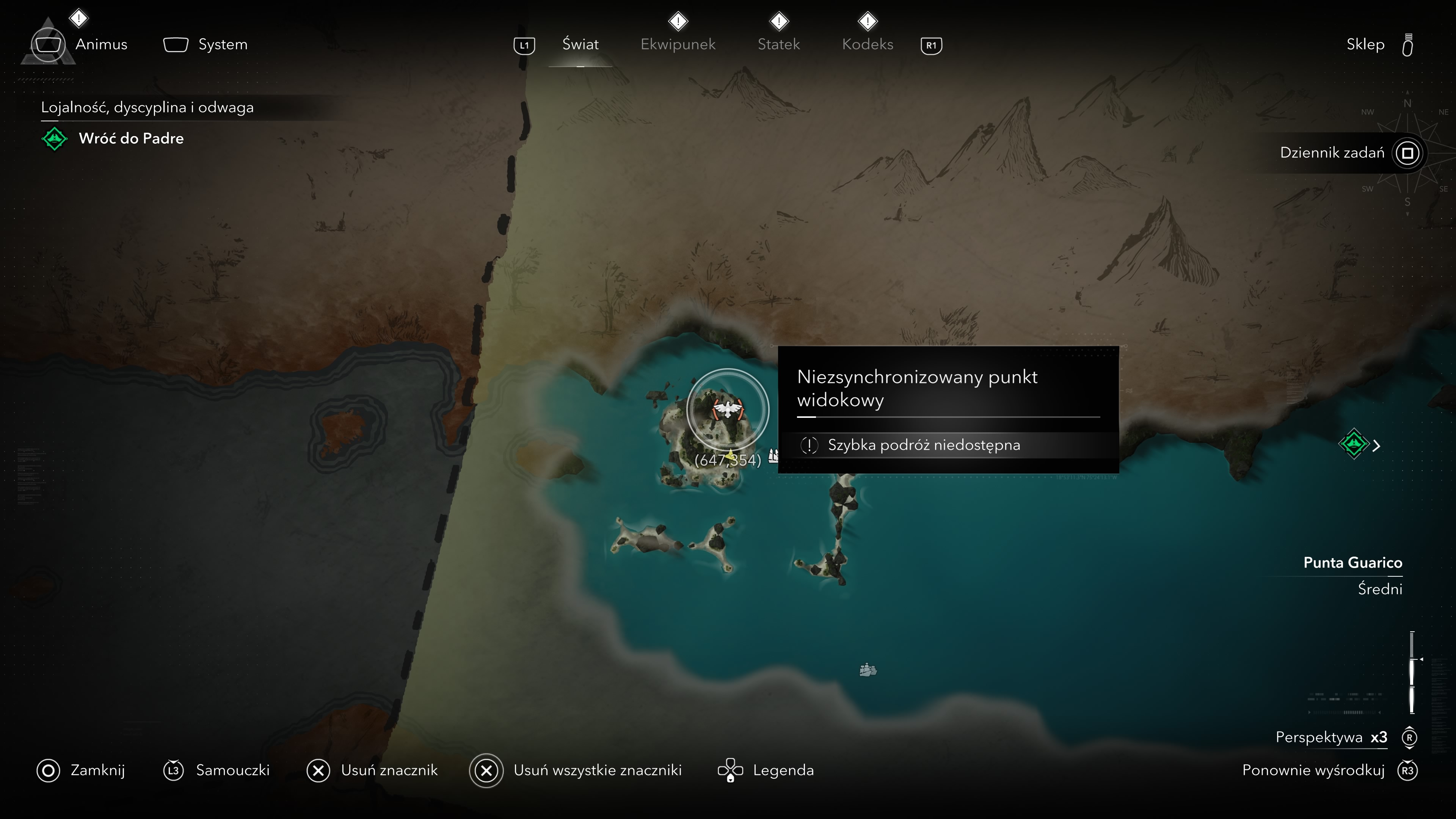 Assassin's Creed Black Flag Resynced - Wieże synchronizacyjne, punkty widokowe na Zatoka Cumberland