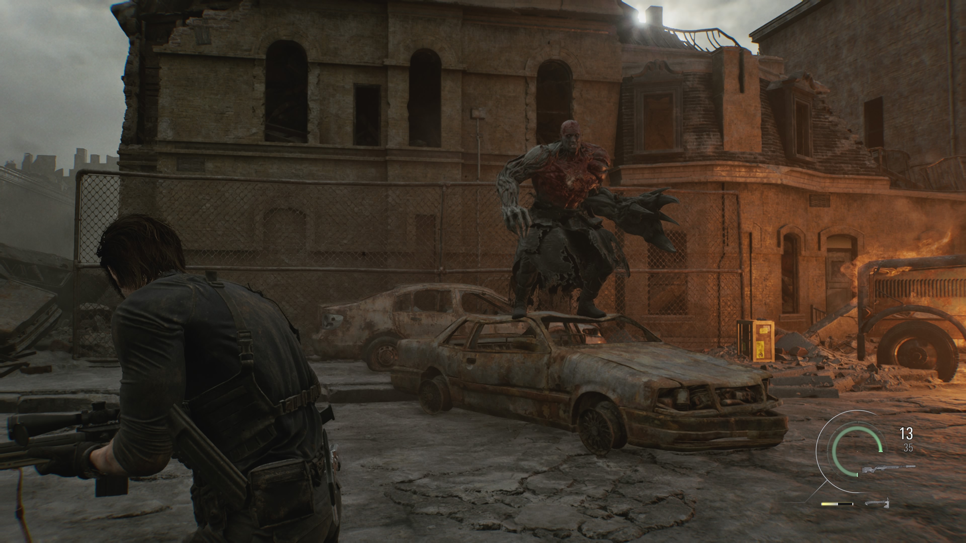 Resident Evil Requiem - Leon: Mr. X, Super tyrant, ucieczka, parking podziemny, sklep Kendo, stacja, peron