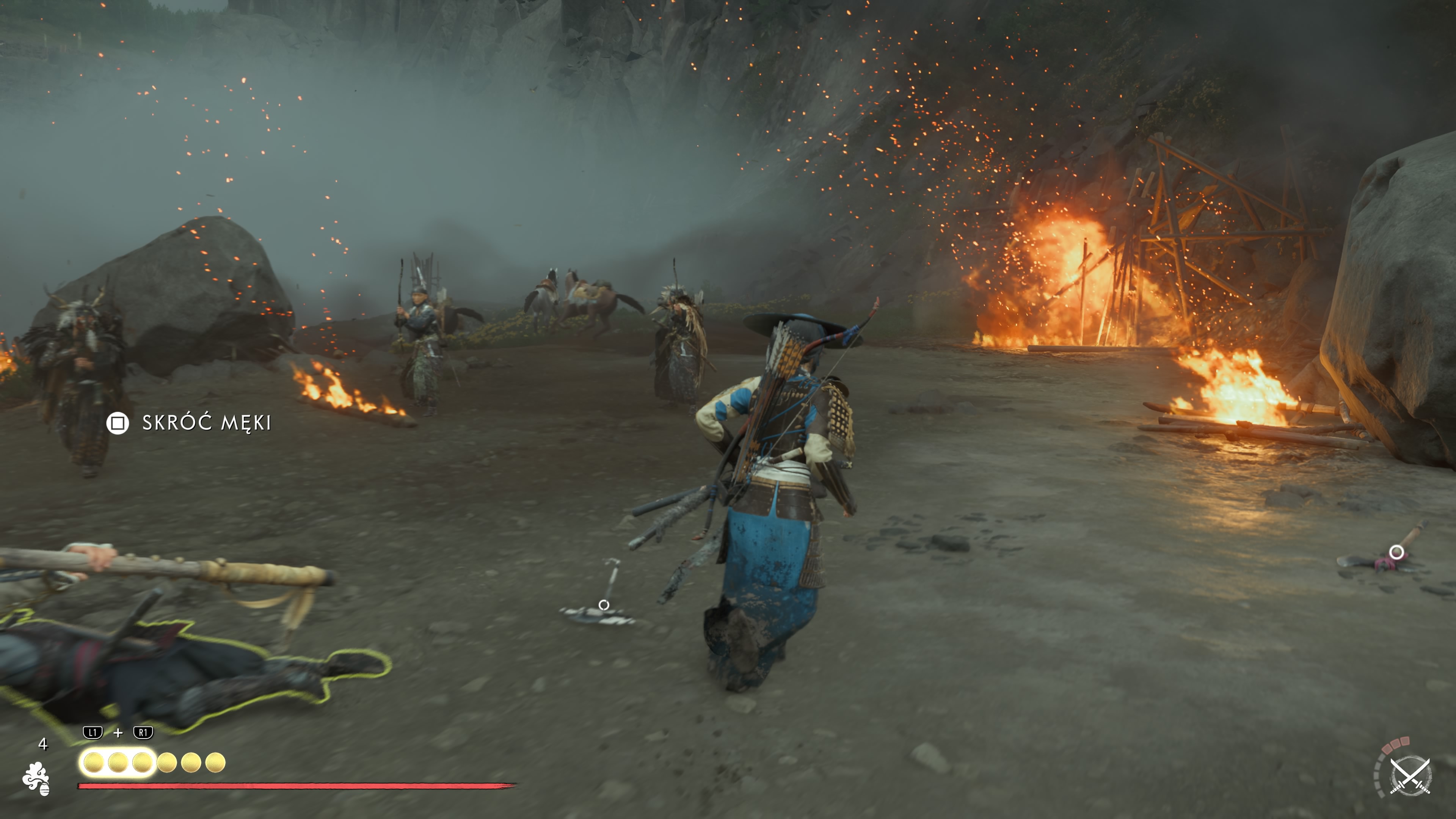 Ghost of Yotei Echoes of Sekigahara - Kres snu: Czarna Gwardia, wozy, złoto, Chuhei, Jisuke, koniec DLC