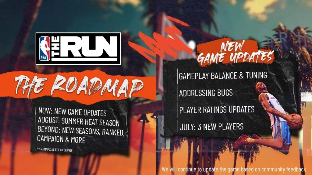 NBA The Run, Roadmap