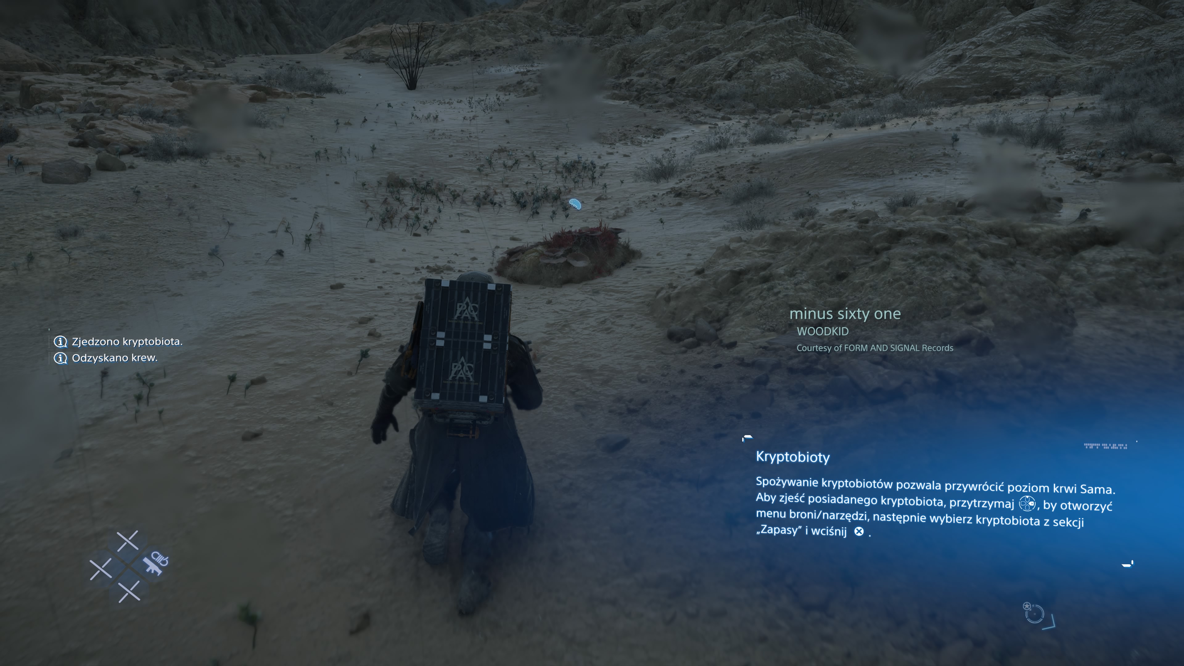 Death Stranding 2 - Poziom krwi, zdrowie, śmierć, wskaźnik przytomności, worki krwi i kryptobioty