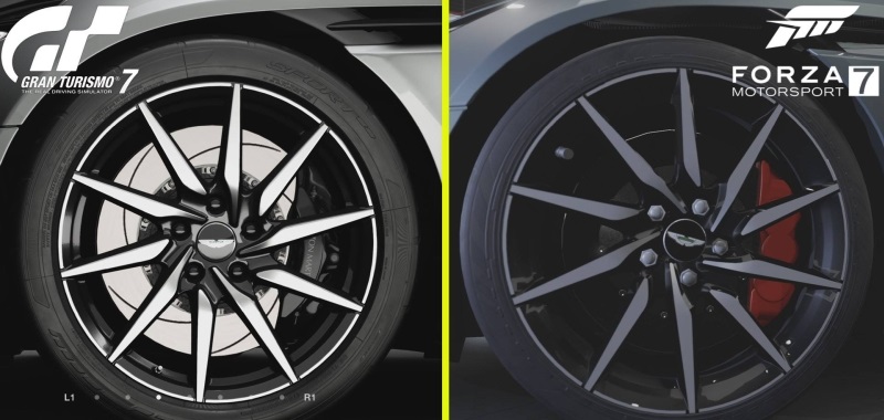 Gran Turismo 7 vs. Forza Motorsport 7 na wstępnym porównaniu. Aston Martin DB11 ujawnia różnice