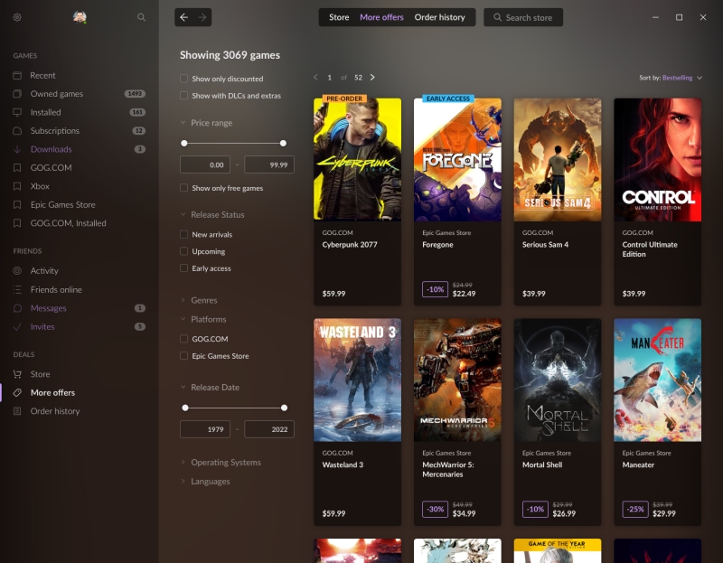 GOG Galaxy 2.0 rozpoczyna rewolucję. Na platformie zrobimy zakupy z innego sklepu