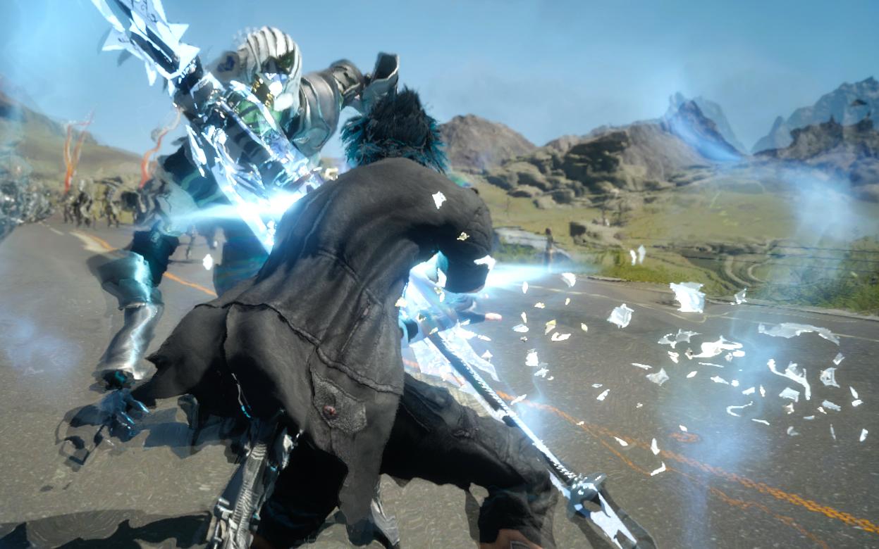 Blokowanie ciosów i uskoki - świetne screeny z Final Fantasy XV