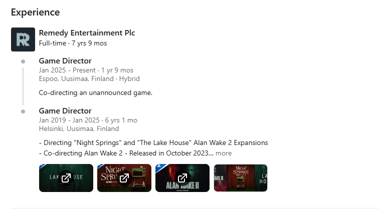 Miód na uszy - Alan Wake 3 lub nowym Quantum Breake na zaawansowanym etapie produkcji
