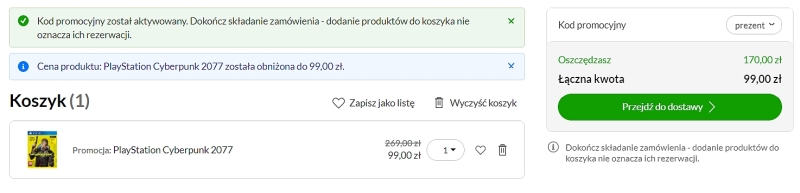 Cyberpunk 2077 w promocji za zaledwie 99 zł! Gra CD Projekt RED w najniższej cenie w historii