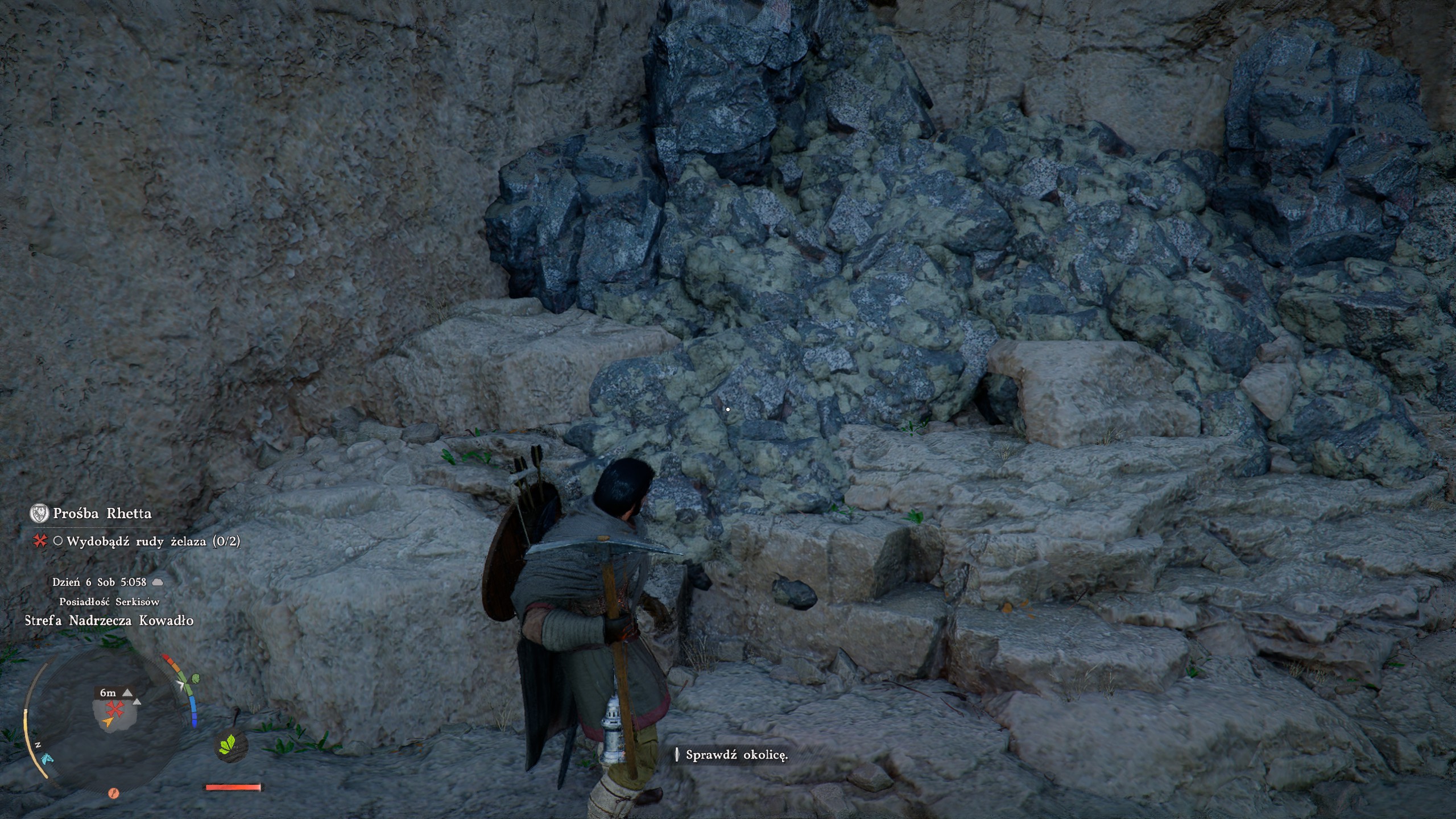 Crimson Desert - Prośba Rhetta: kowal, kilof, miejsce wydobycia, ruda żelaza