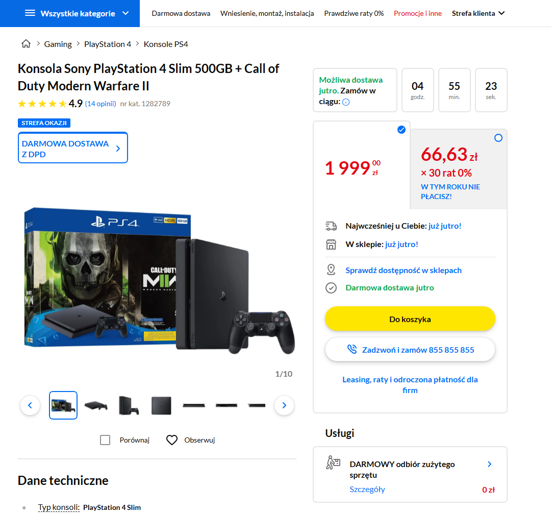 Polskie sklepy totalnie zwariowały. PS4 Slim kosztuje tyle, co PS5 na premierę