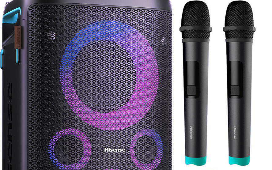 Ciekawy zestaw na imprezy. Hisense Party Rocker One z 300W, baterią na 15h i dwoma mikrofonami za 995 zł