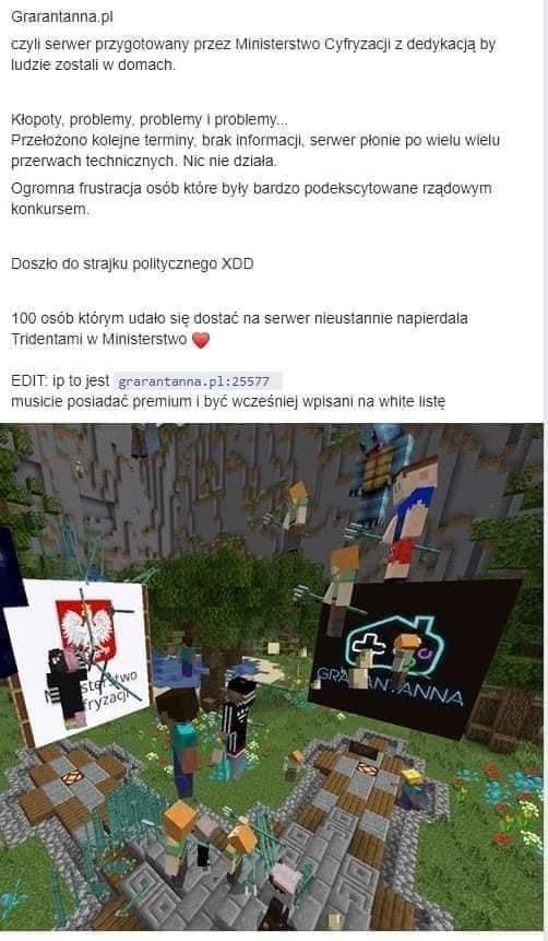 Rządowy Serwer Minecrafta To Wielka Porażka. Gracze Urządzili ...