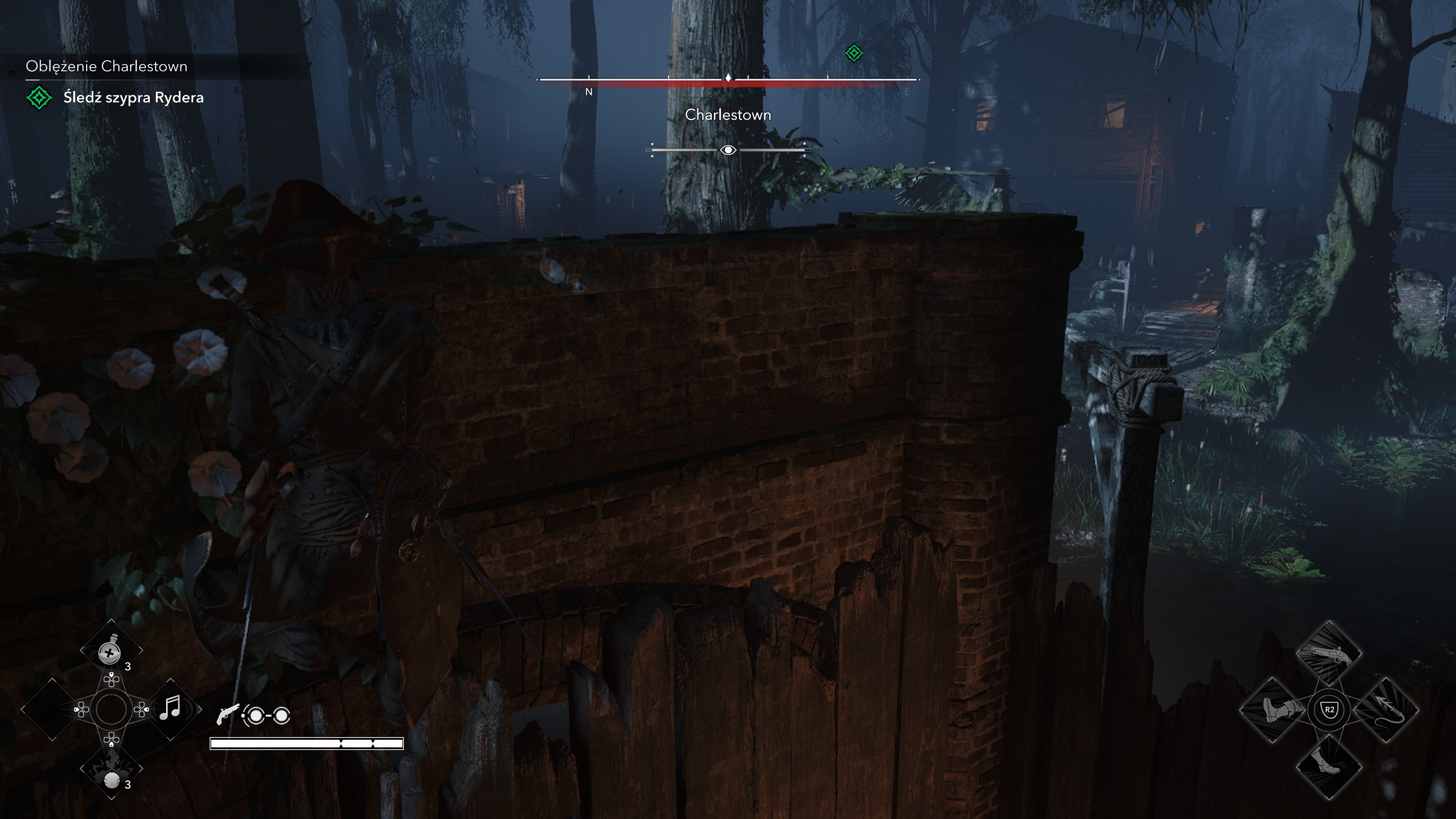 Assassin's Creed Black Flag Resynced - Oblężenie Charlestown: kanonierka, posterunek, Ryder, kapitan