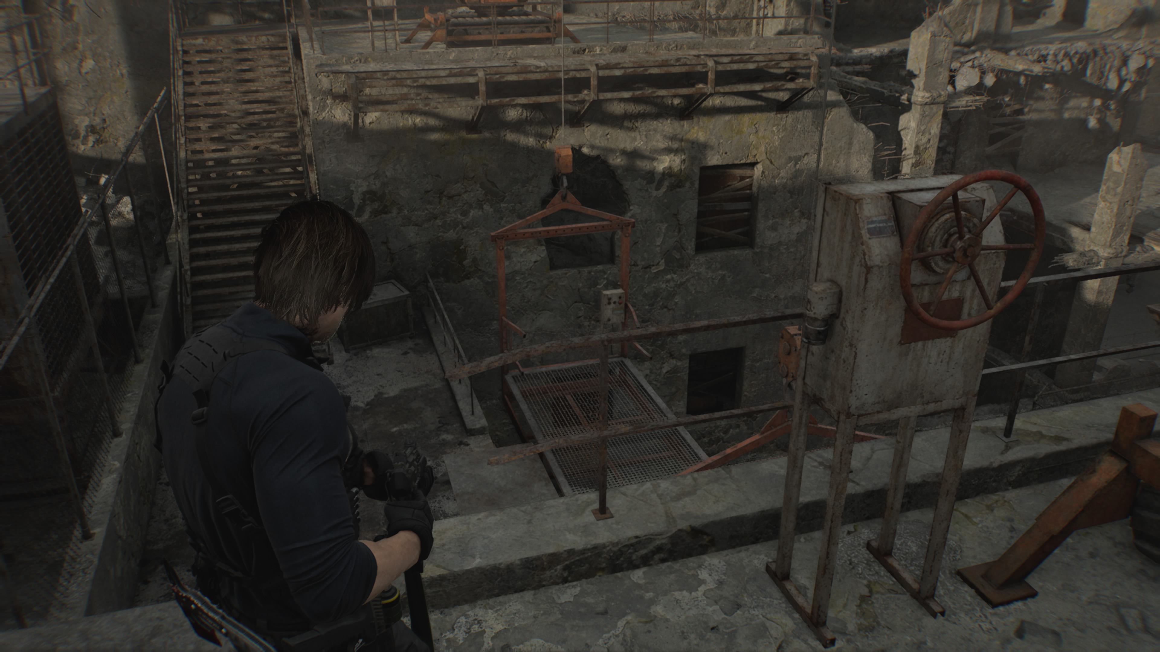 Resident Evil Requiem - Leon: Wieża Willisa, przekaźnik, szyby, winda, brama, detonator, motocykl, psy Victora