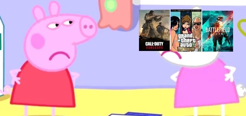 Świnka Peppa zbiera lepsze oceny graczy od łącznie Call of Duty: Vanguard, Battlefield 2042 i trylogii GTA